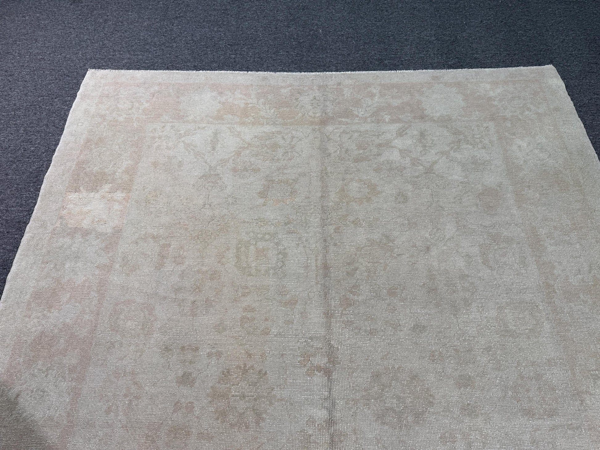 7'1"x9'2" feet Vintage Turkish Anatolian Rug,Beige Color Rug,812