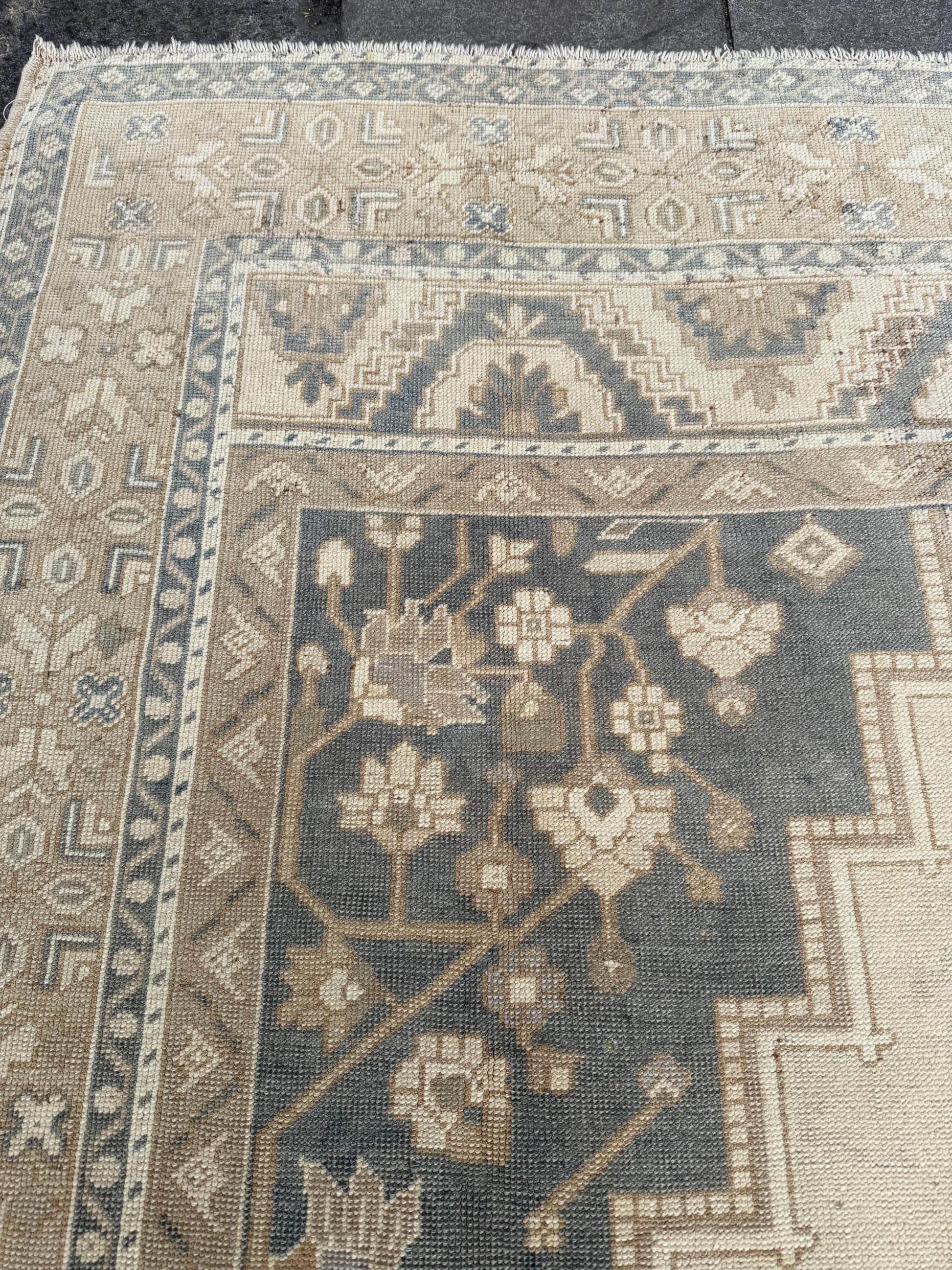 6'8"x11'6" feet Vintage Turkish Anatolian Rug,Blue Color Rug,787