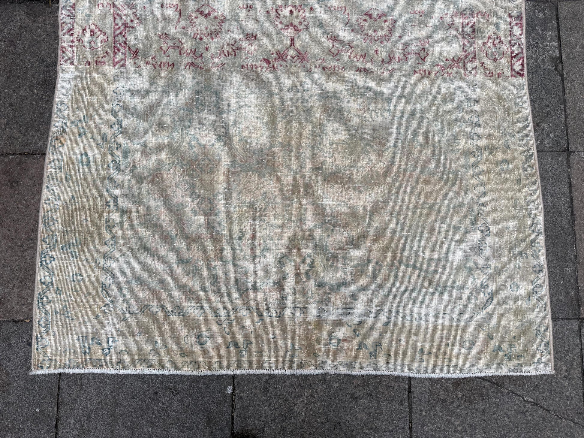4'x5'8" feet Vintage Turkish Anatolian Rug,Beige Color Rug,78