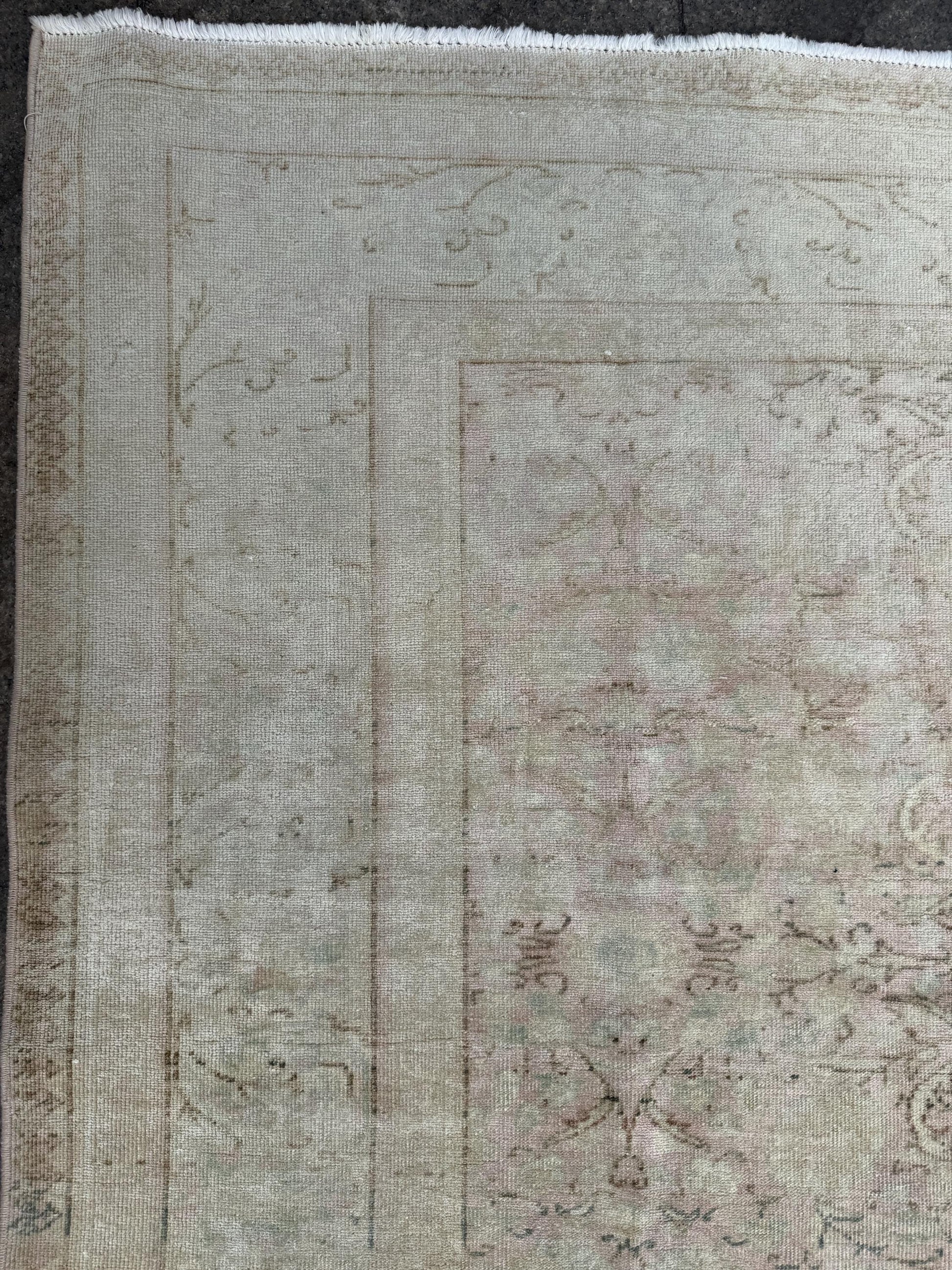 6'5"x9'8" feet Vintage Turkish Anatolian Rug,Beige Color Rug,423