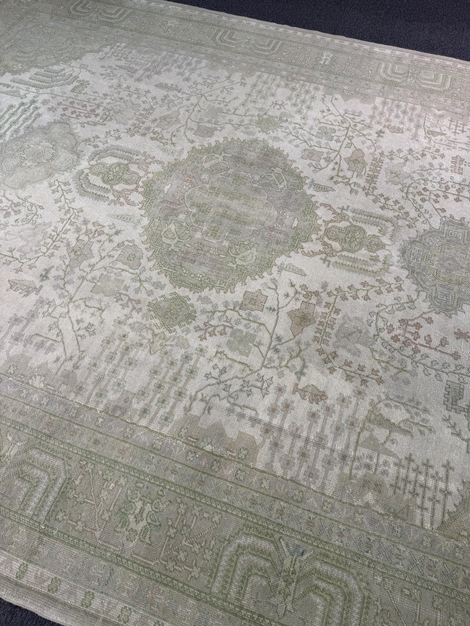 10'4"x13' feet Turkish Oushak Rug,Beige Color Rug,110