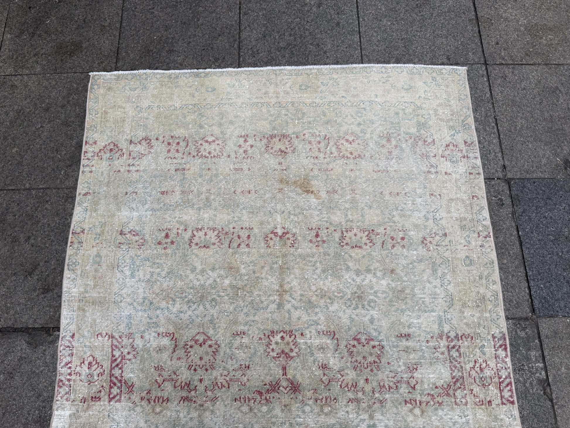 4'x5'8" feet Vintage Turkish Anatolian Rug,Beige Color Rug,78