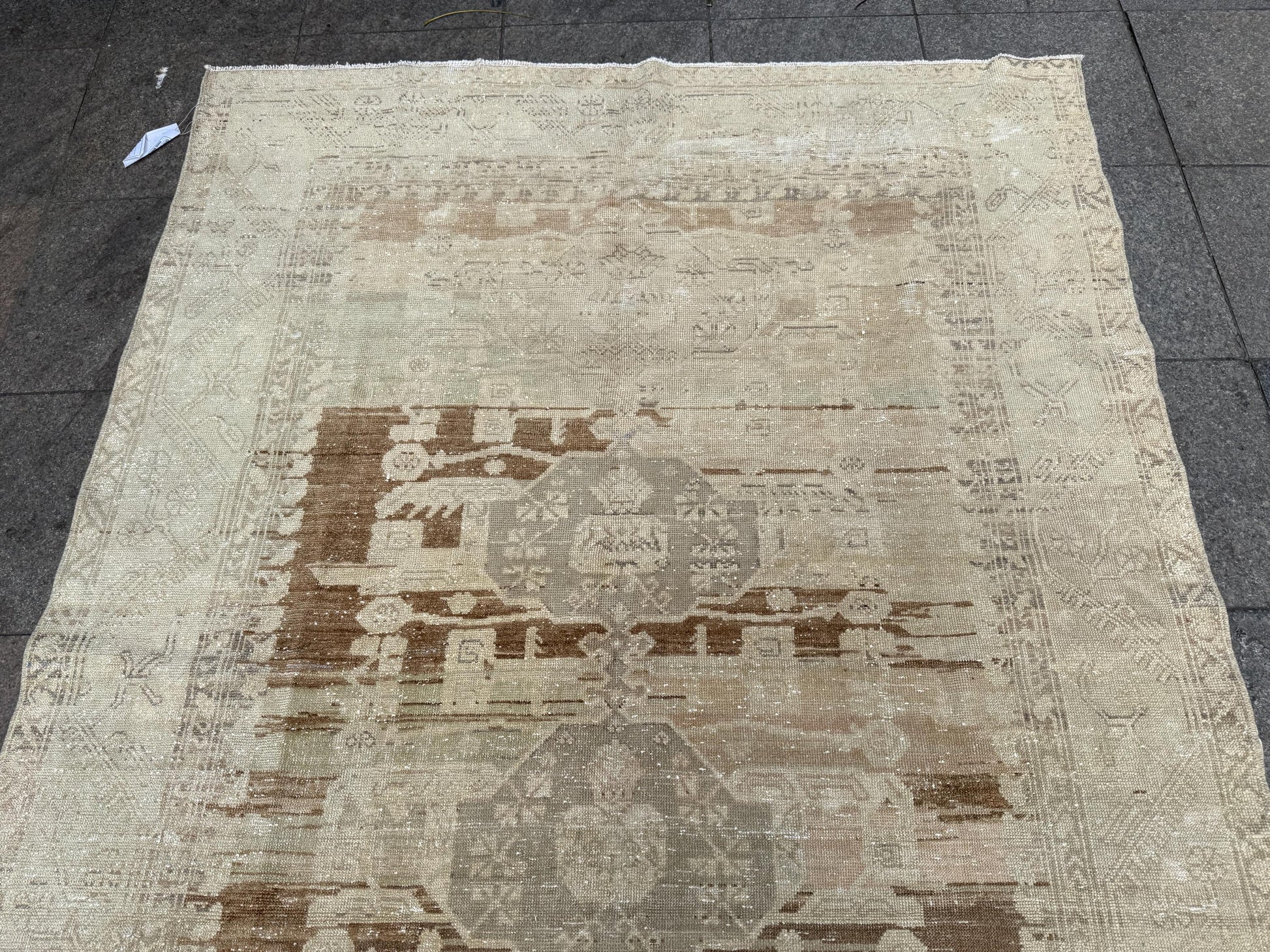 5'4"x10'7" feet Vintage Turkish Anatolian Rug,Beige Color Rug,785