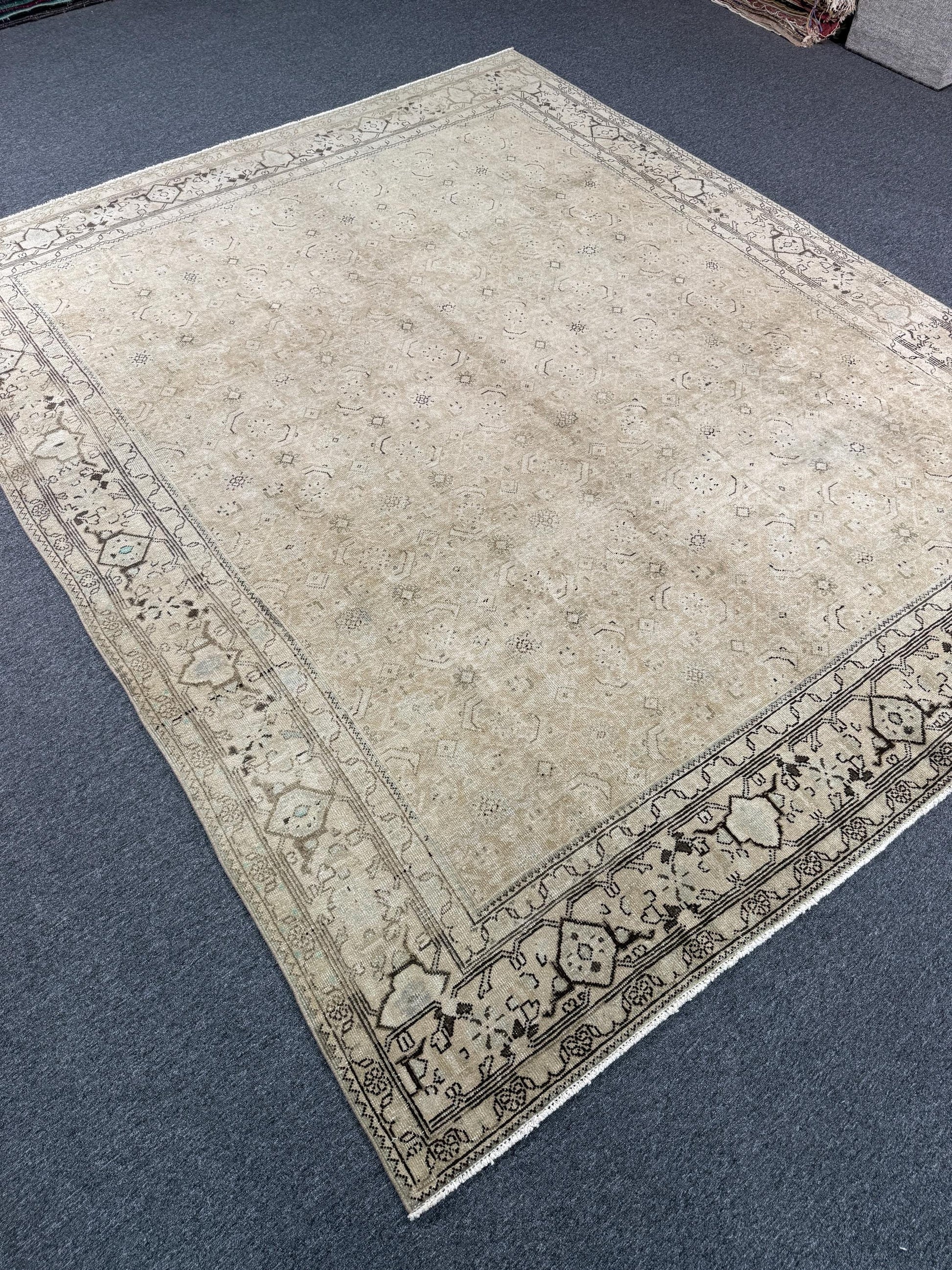 8'4"x10'2" feet Vintage Turkish Anatolian Rug,Natural Color Rug,46