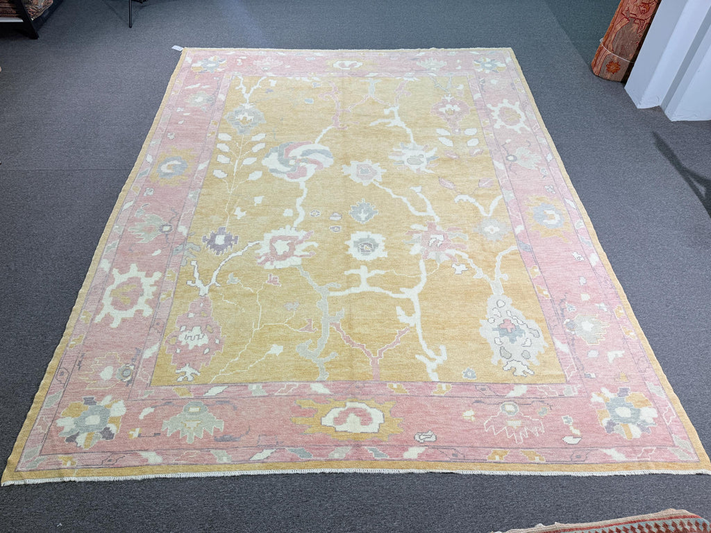 10'3"x13' feet Turkish Oushak Rug,Yellow Color Rug,066