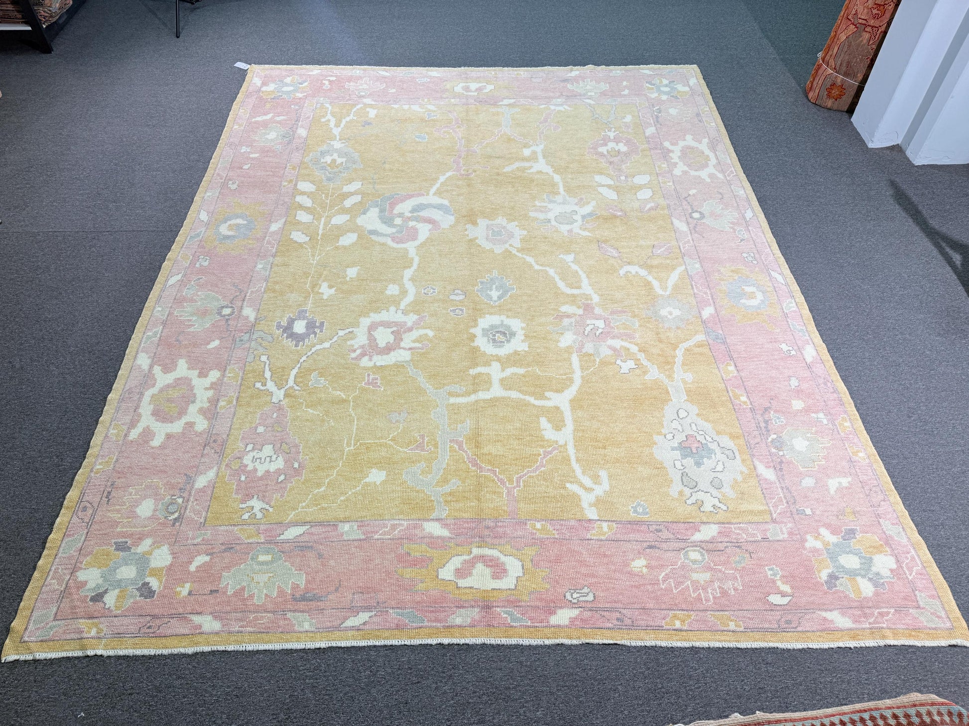 10'3"x13' feet Turkish Oushak Rug,Yellow Color Rug,066