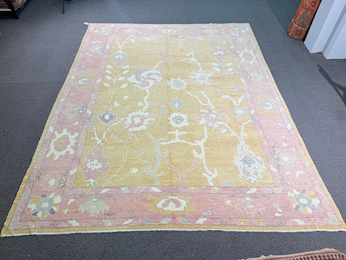 10'3"x13' feet Turkish Oushak Rug,Yellow Color Rug,066