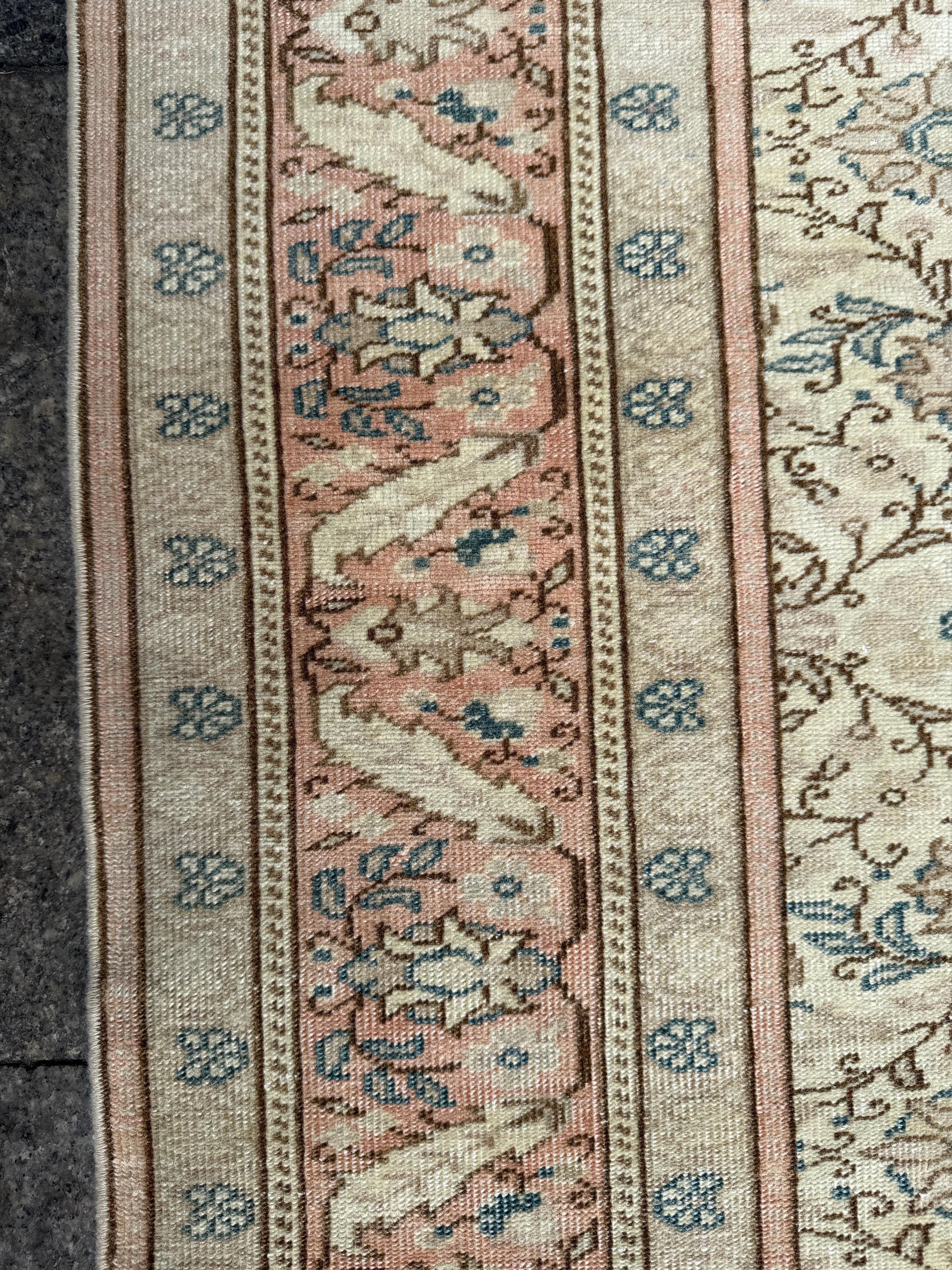 6'5"x9'4" feet Vintage Turkish Anatolian Rug,Beige Color Rug,430