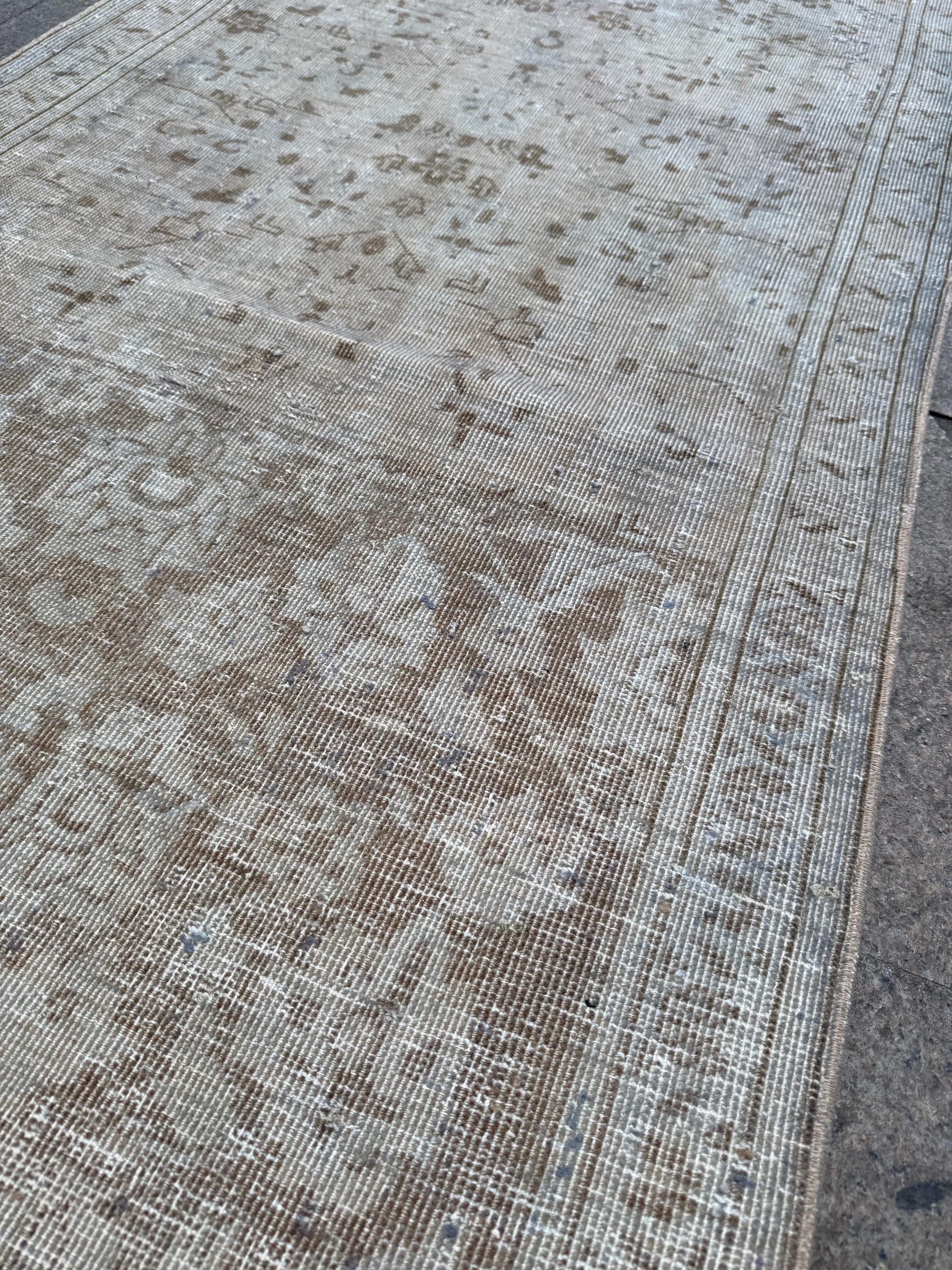 2'10"x12'5" feet Vintage Turkish Anatolian Rug Runner ,Beige Color Rug,108