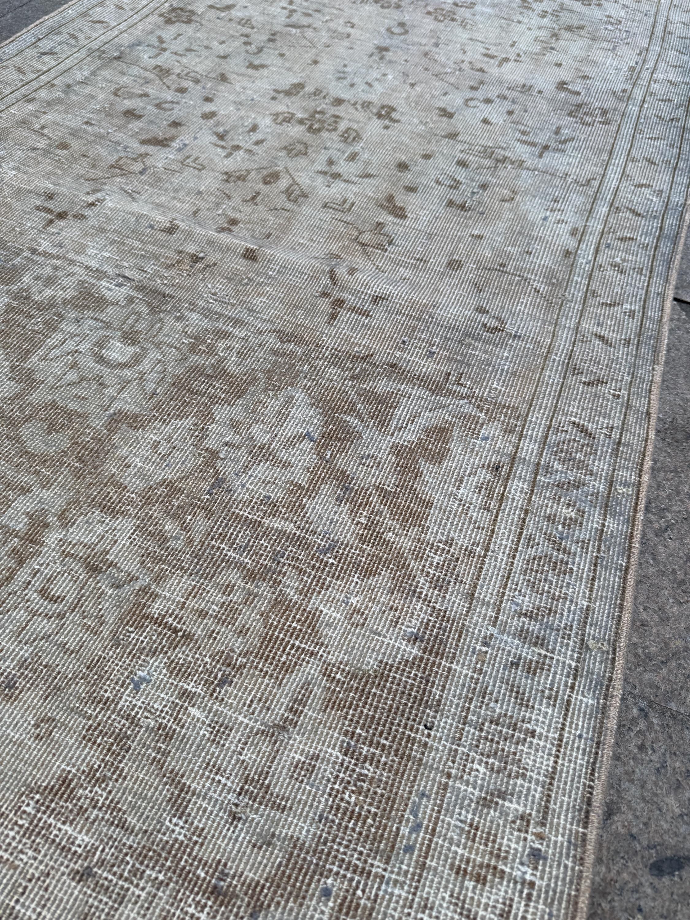 2'10"x12'5" feet Vintage Turkish Anatolian Rug Runner ,Beige Color Rug,108