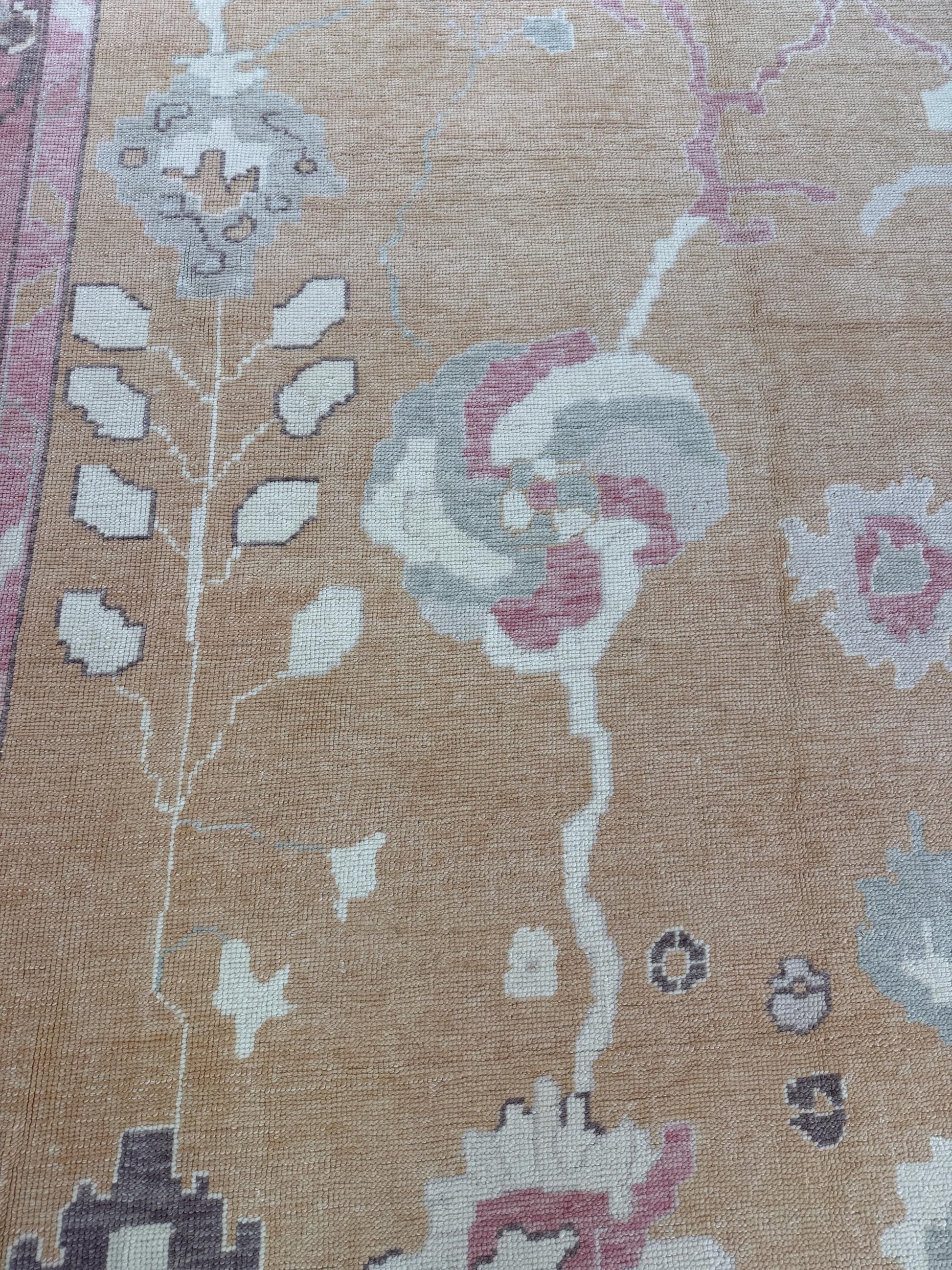 10'x13'6 feet Turkish Oushak Rug,Yellow Color Rug,076