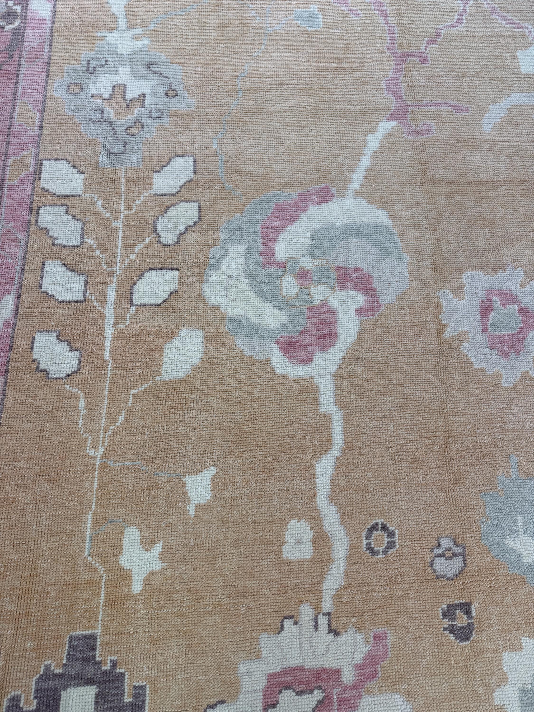 10'x13'6 feet Turkish Oushak Rug,Yellow Color Rug,076