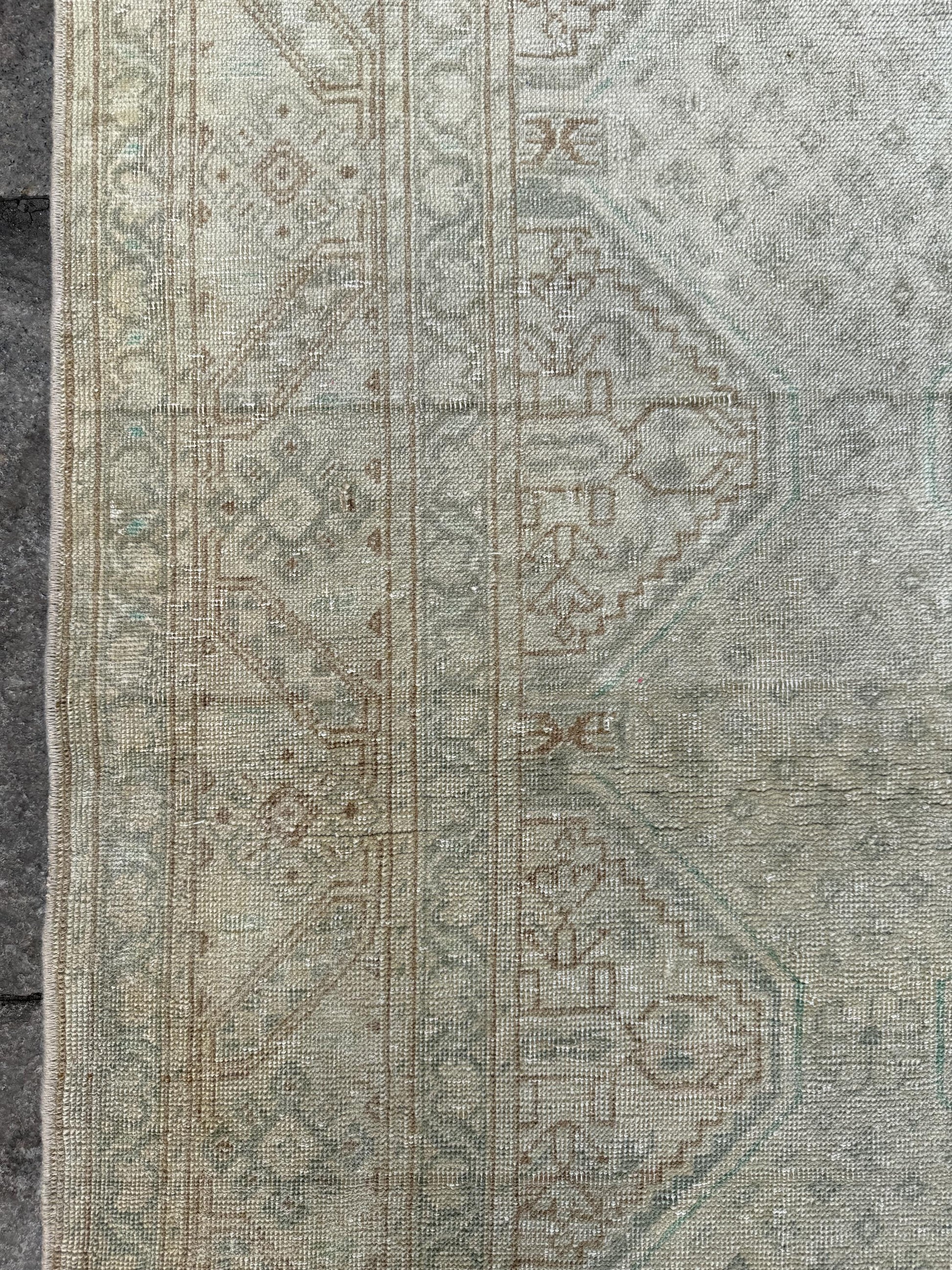 4'8"x7'1" feet Vintage Turkish Anatolian Rug,Brick Color Geometric Rug,274