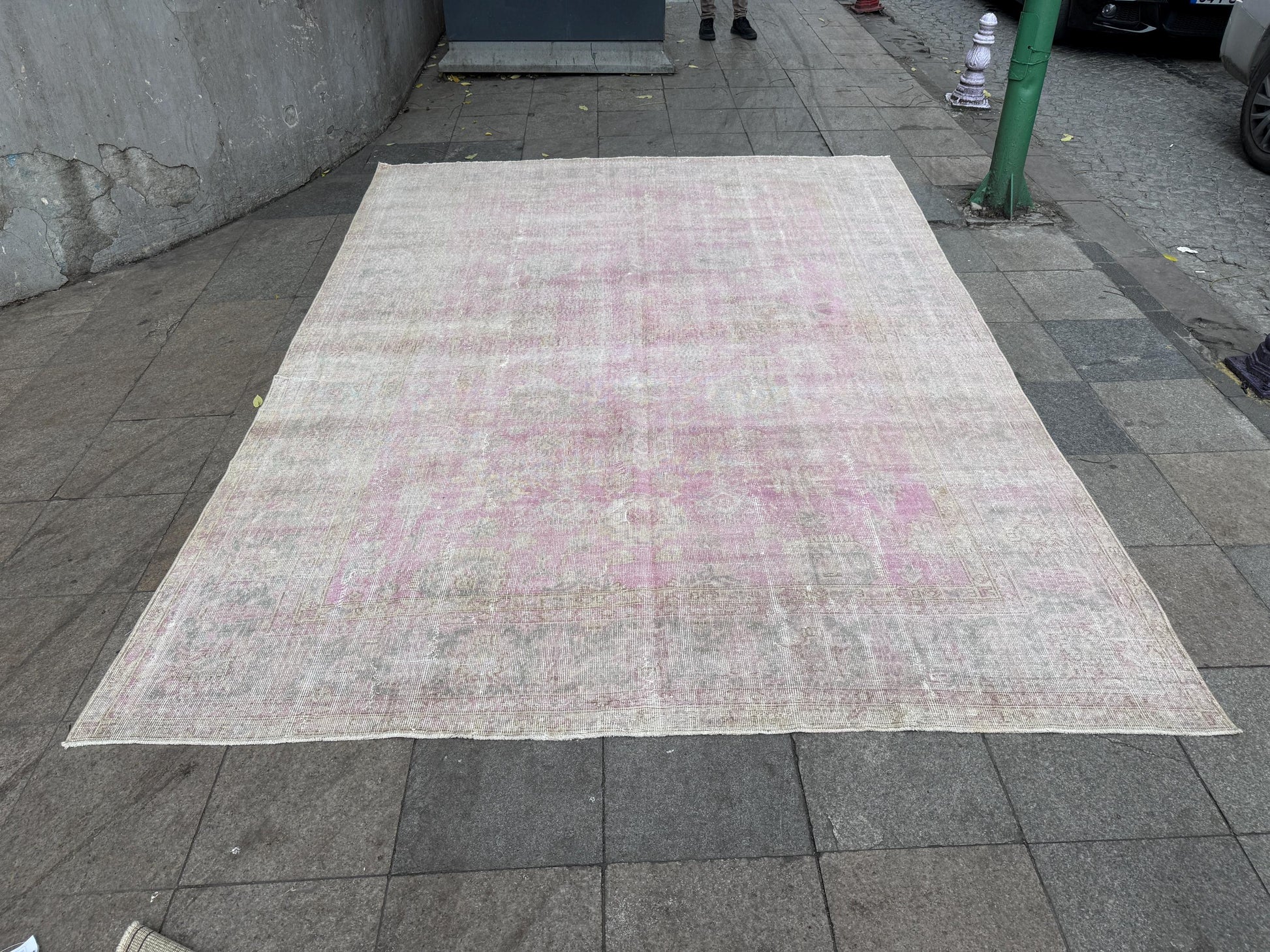 8'4"x11'5 feet Vintage Turkish Anatolian Rug,Pink Color Rug,592