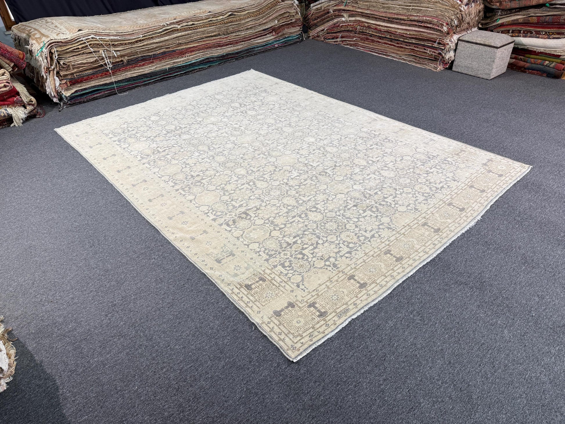 7'9"x11' feet Vintage Turkish Anatolian Rug,Blue  Color Rug,114