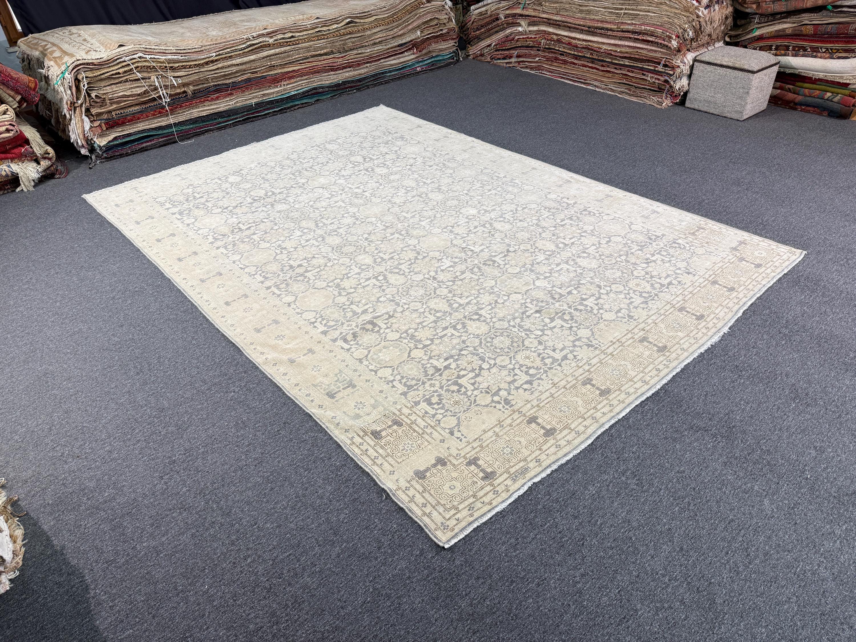 7'9"x11' feet Vintage Turkish Anatolian Rug,Blue  Color Rug,114