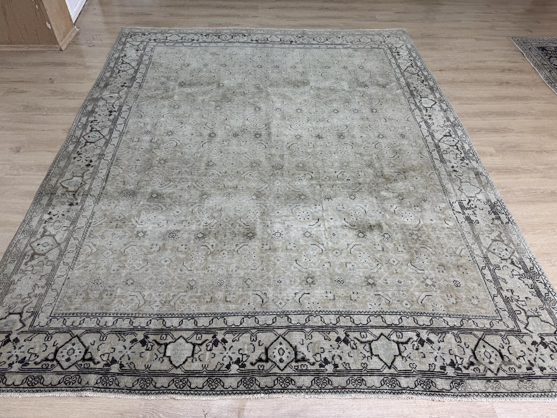 8'4"x10'2" Feet ,Beige background Turkish vintage anatolian rug,brown colors rugs,area rugs,beige border,Floral rugs,46