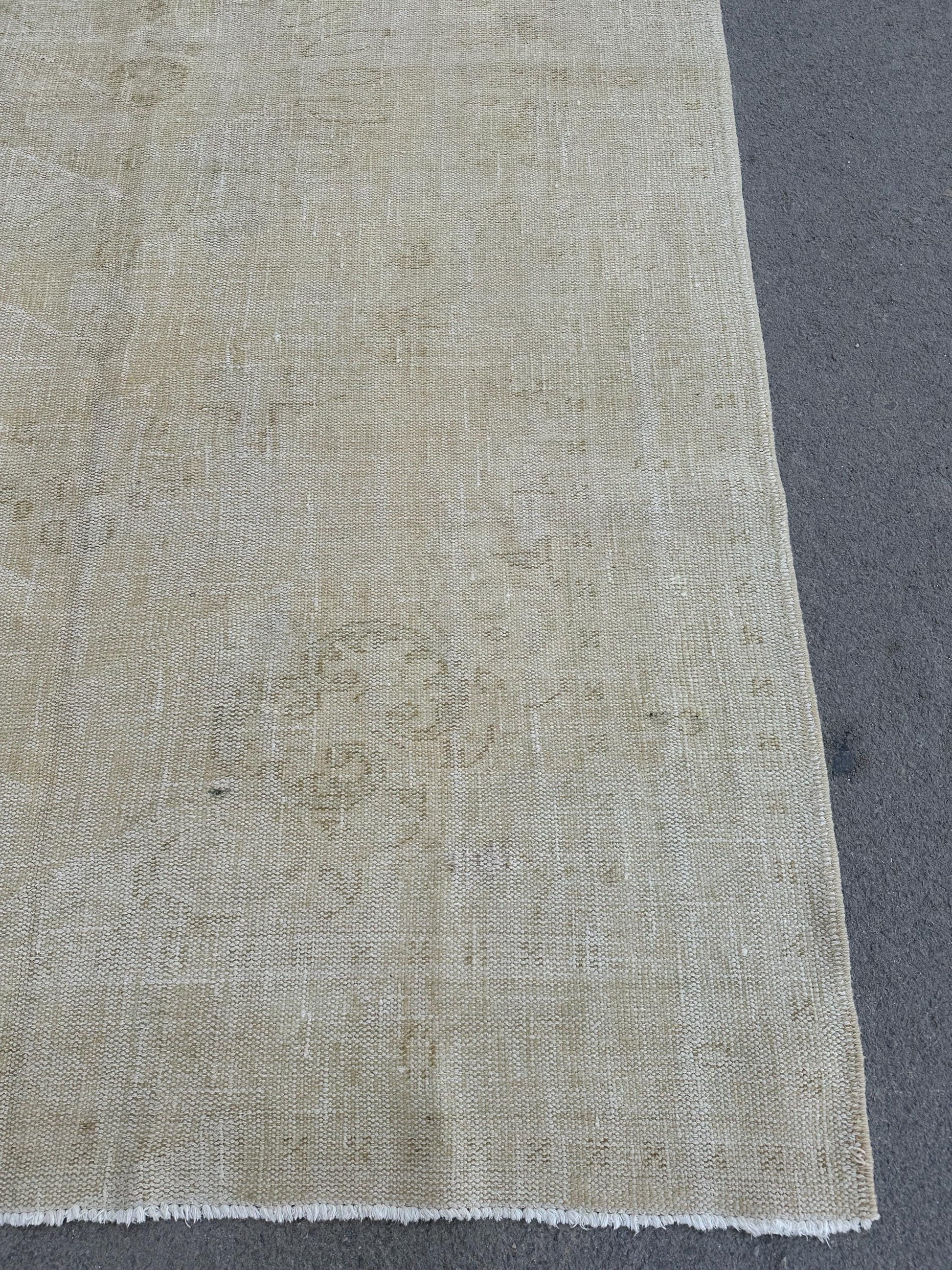 6'3"x10'1" Feet , Beige background Turkish vintage anatolian rug, light brown colors rugs,area rugs, beige border,Floral rugs,479