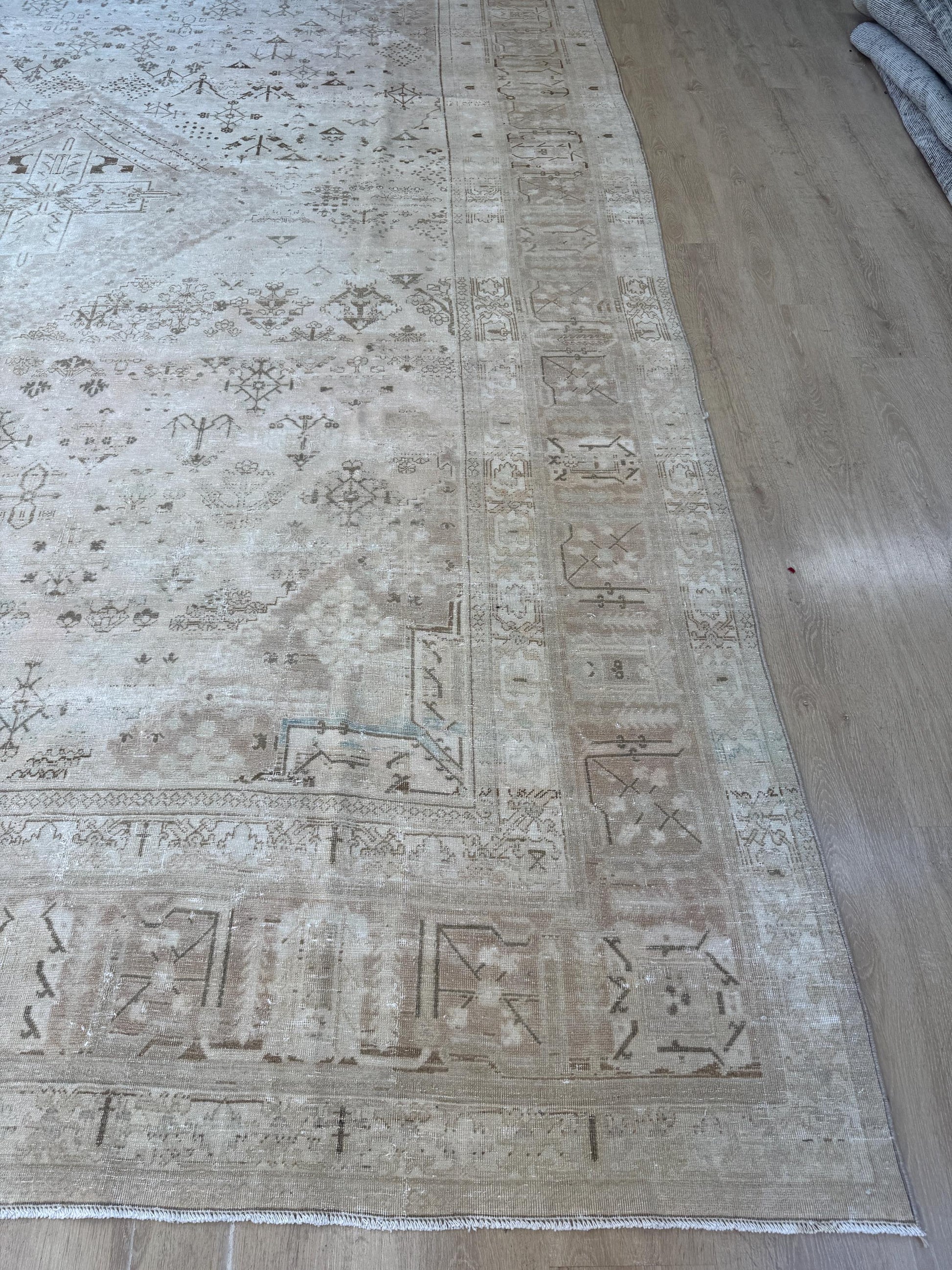 10'1"x14'4" Feet ,Cream background Turkish vintage anatolian rug,light brown colors rugs,area rugs,light brown border,Floral rugs,11