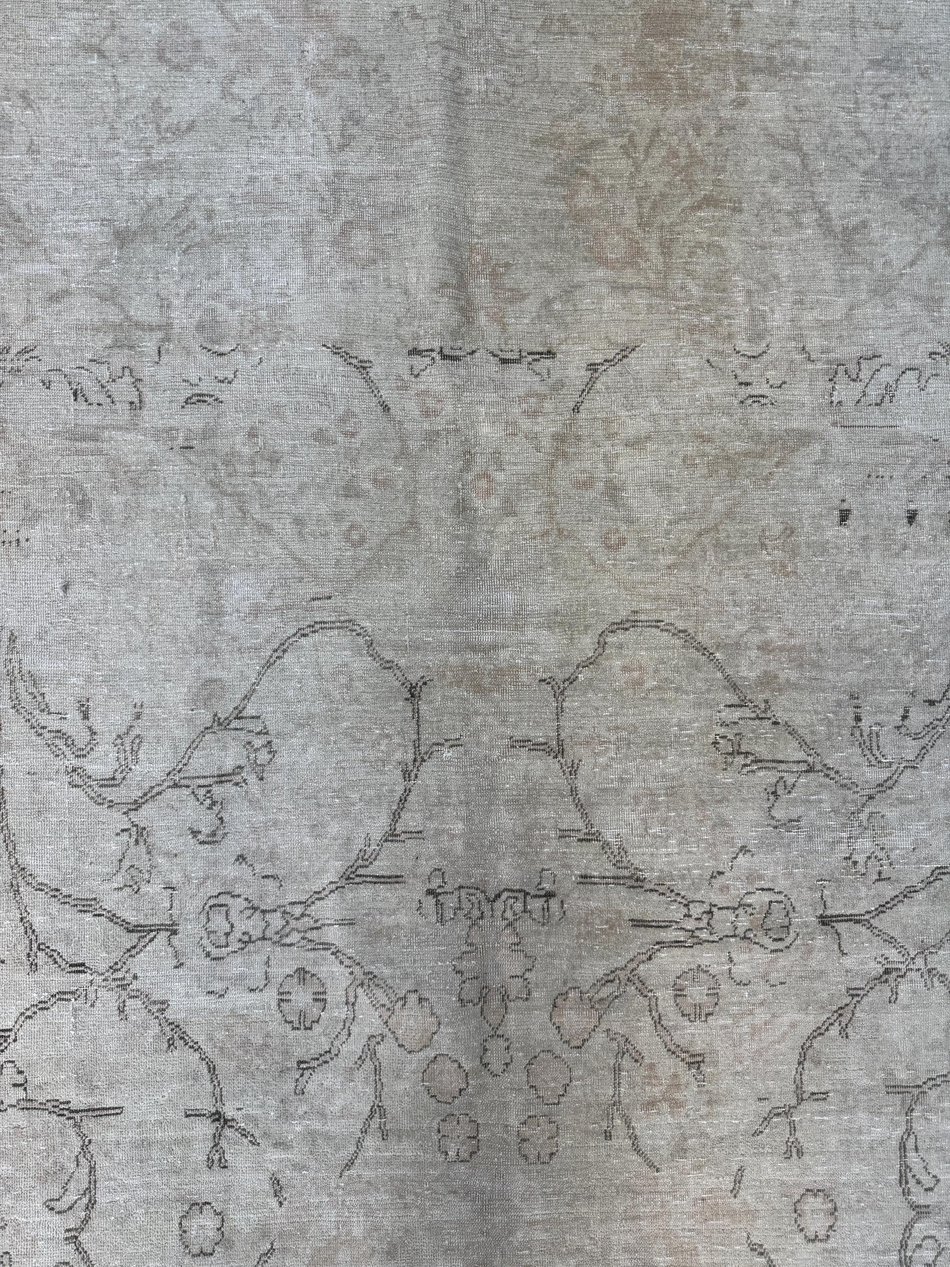 8"x12'1" Feet ,Beige background Turkish vintage anatolian rug,brown colors rugs,area rugs,cream border,Floral rugs,23