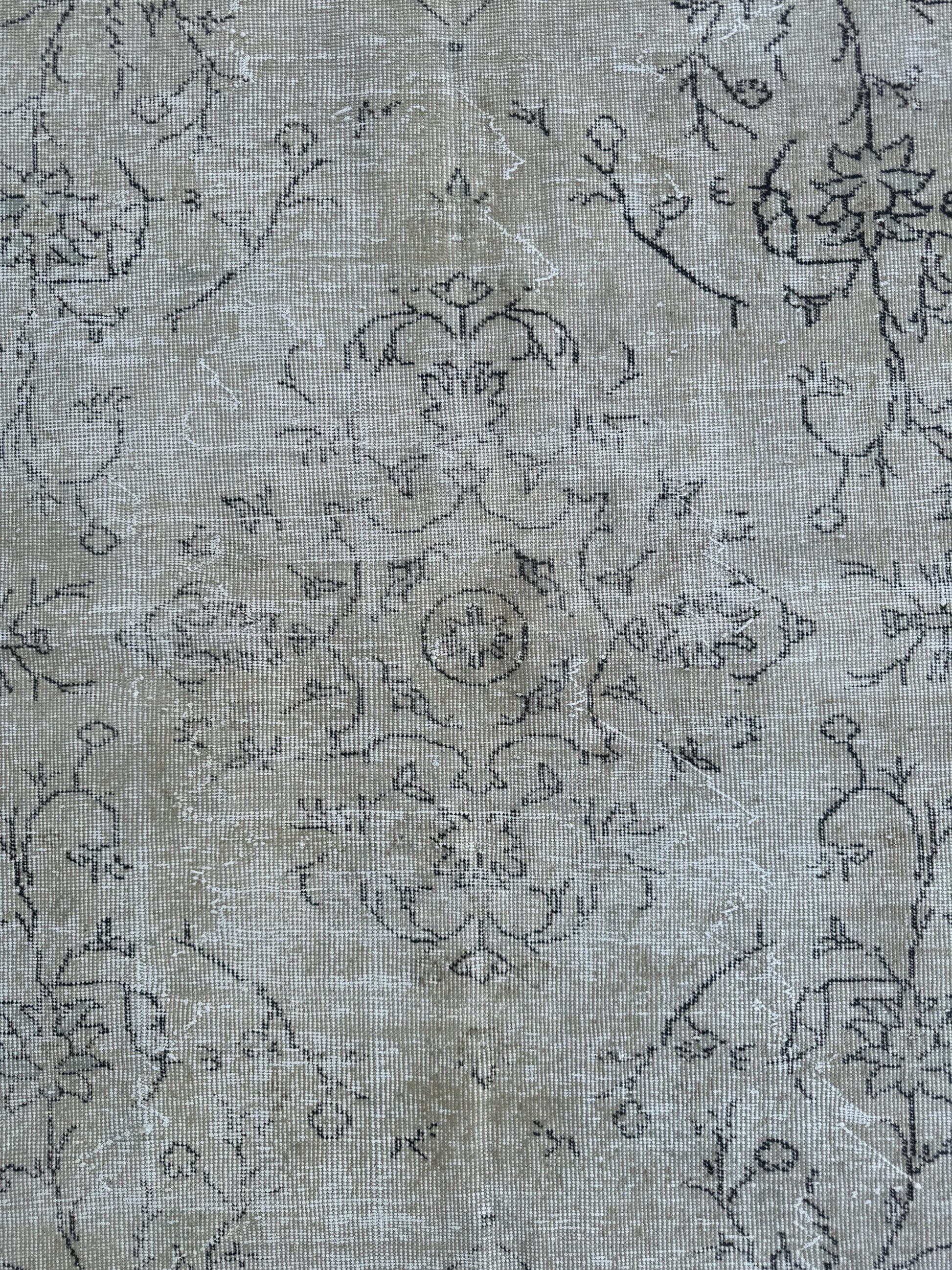 6'8"x10" Feet ,Beige background Turkish vintage anatolian rug,brown colors rugs,area rugs,beige border,Floral rugs,482