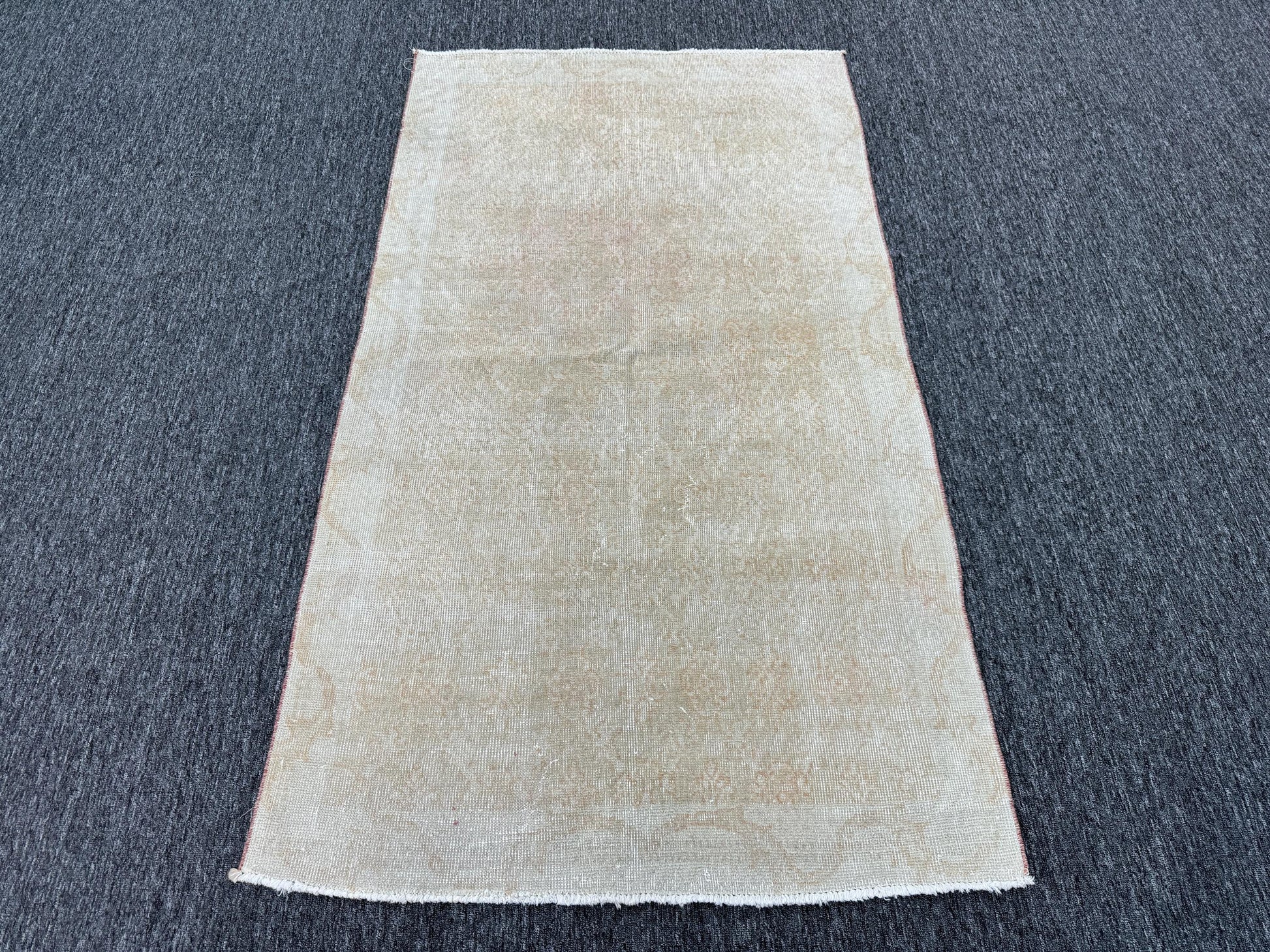 3'7"x6'4" Feet ,Beige background Turkish vintage Anatolian rug ,light brown colors rugs, beige border,Floral rugs,271