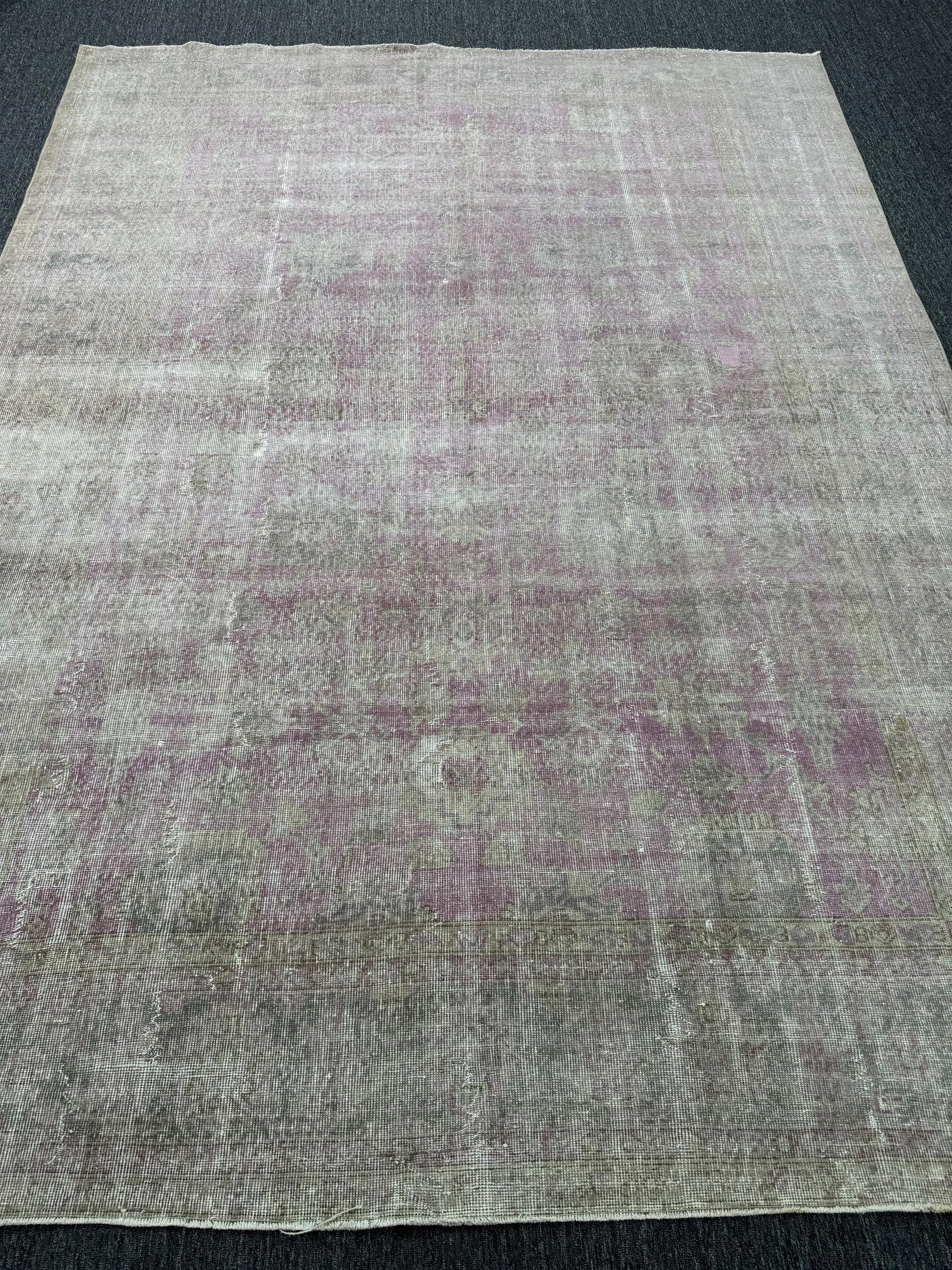 8'4"x11'5" Feet,Beige background Turkish vintage anatolian rug,pink colors rugs accents, beige border,Floral rugs,592