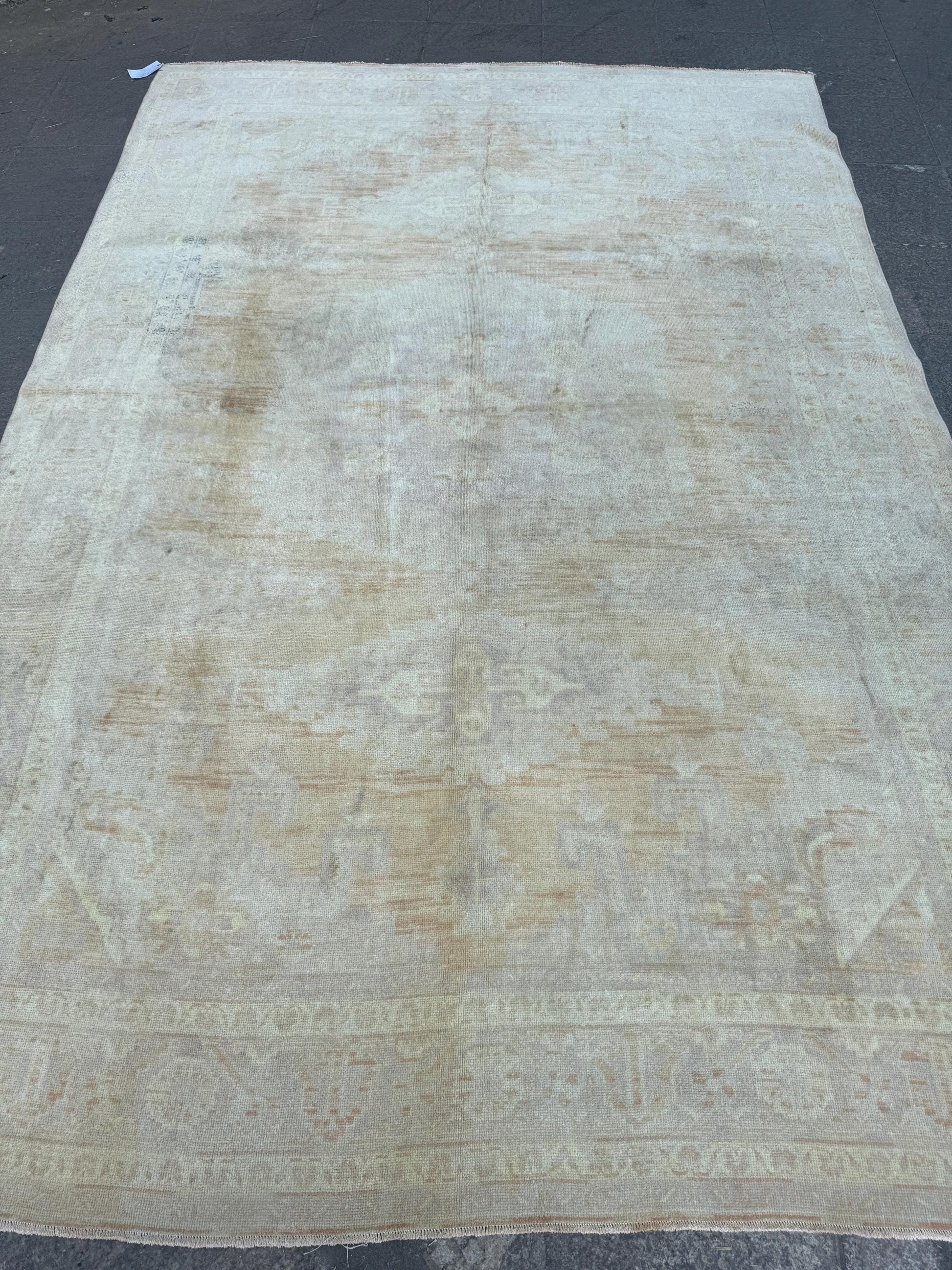 7"x10'8" Feet,light gray background Turkish vintage Anatolian rug ,yellow,beige colors rugs, light gray border,Floral rugs,49