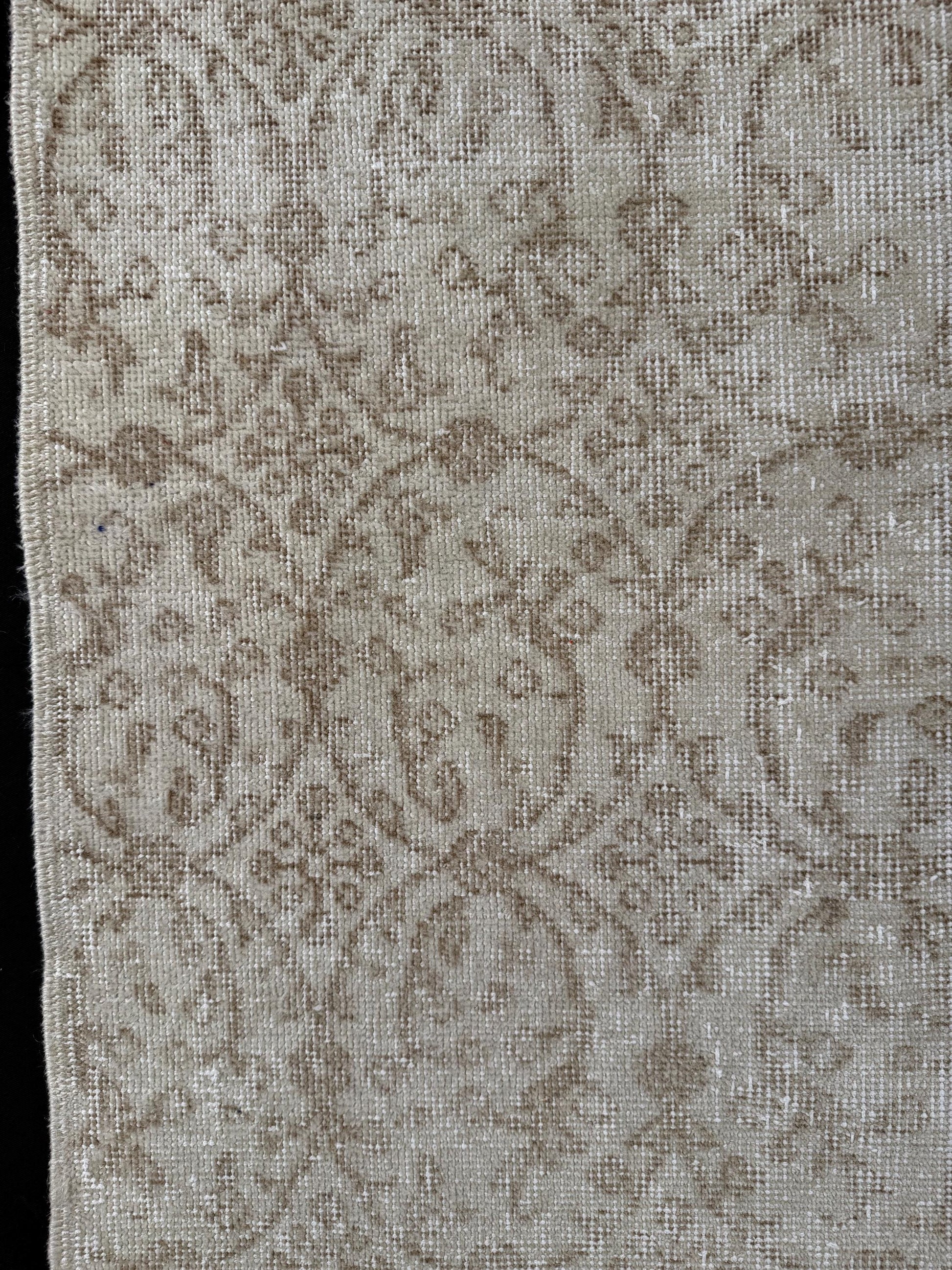 3'10"x6'10" Feet ,Beige background Turkish vintage anatolian rug, brown colors rugs accents,beige border,Floral rugs,53