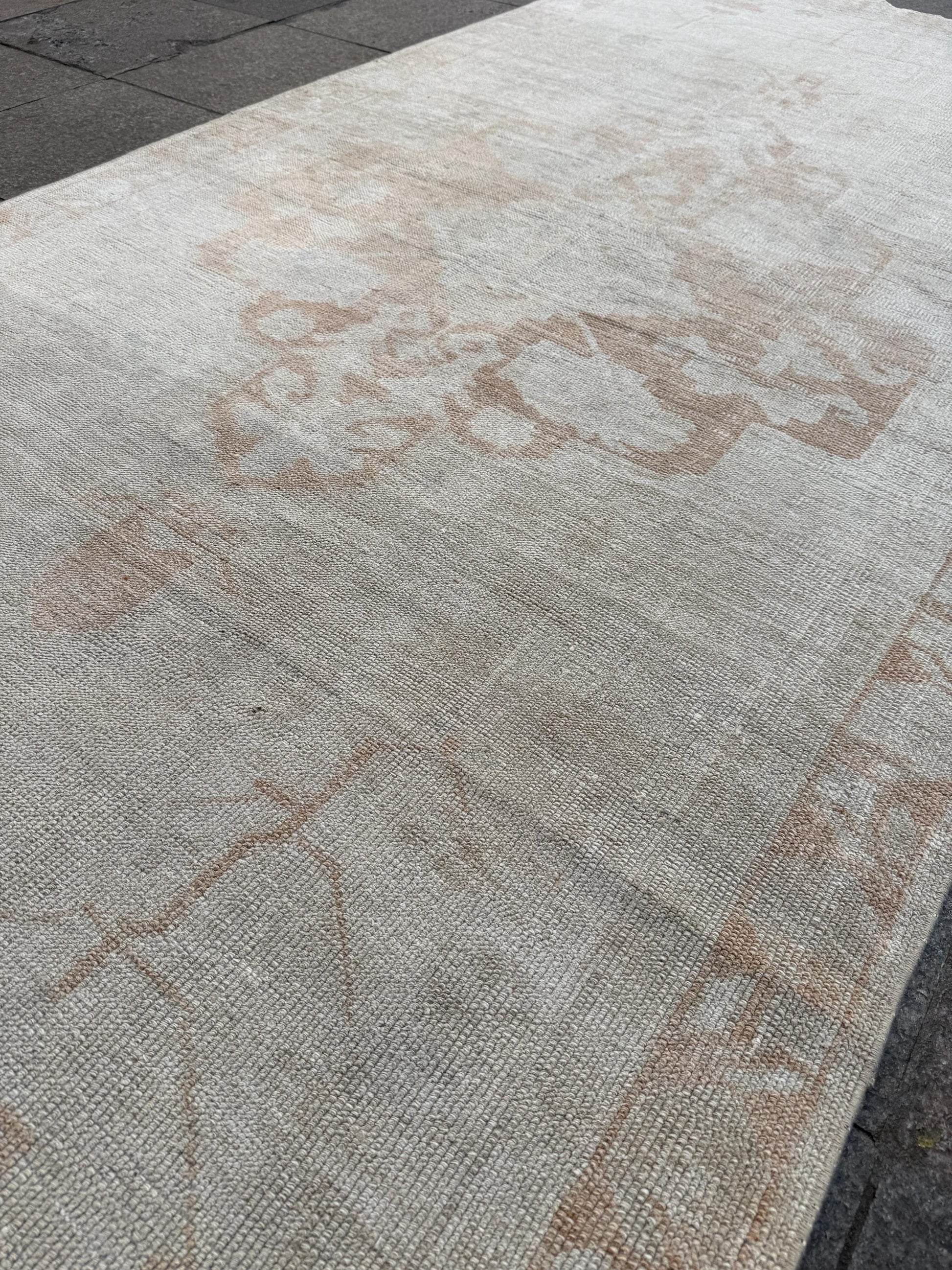 4'3"x8'8" Vintage Turkish Anatolian Rug,Beige Floral Rug, 922