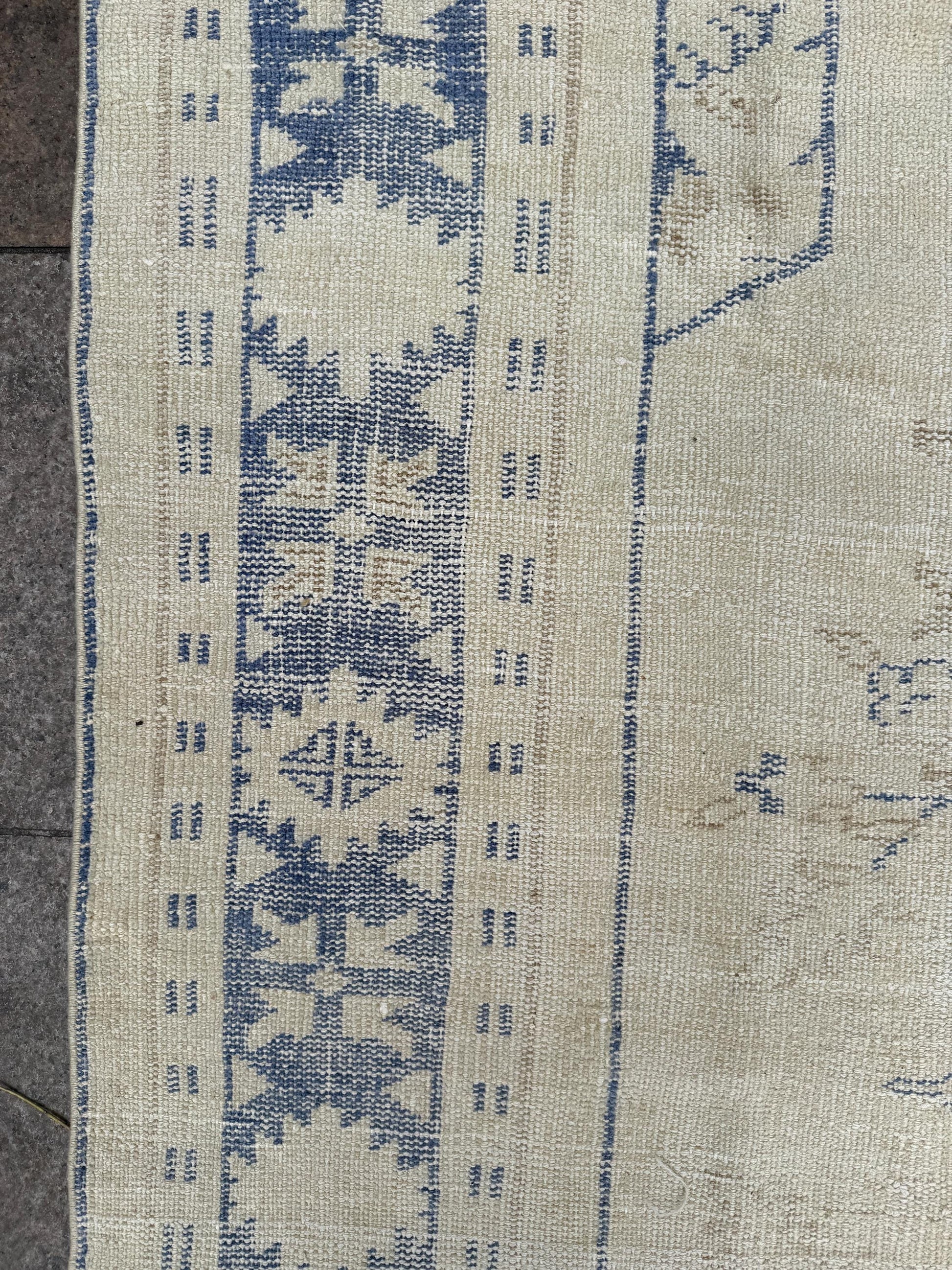 6'9"x10'2" feet Vintage Turkish Anatolian Rug,Blue Floral Rug,52