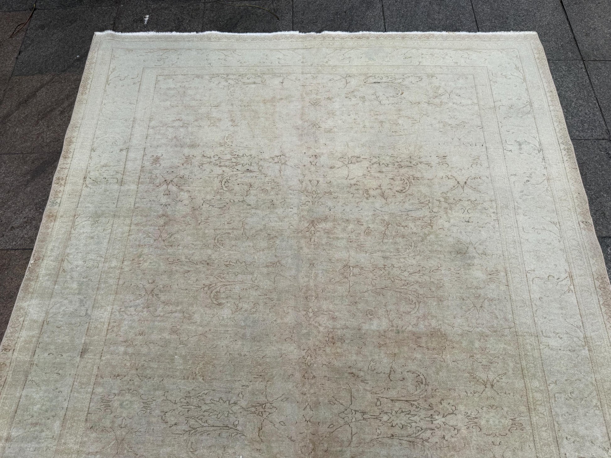 6'5"x9'8" feet Vintage Turkish Anatolian Rug,Beige Color Rug,423