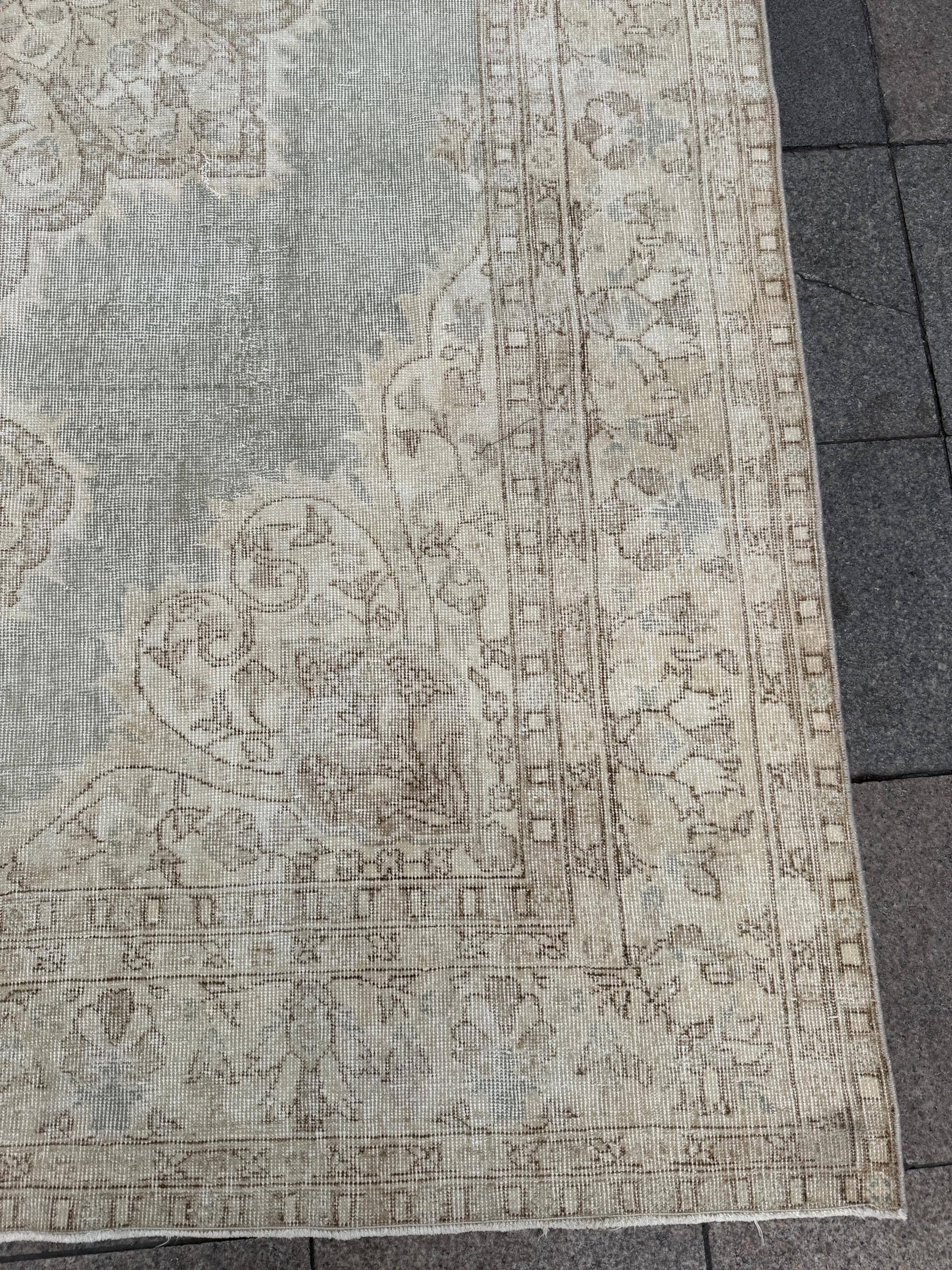 6'8"x10'5" feet Vintage Turkish Anatolian Rug,Blue Color Rug,428