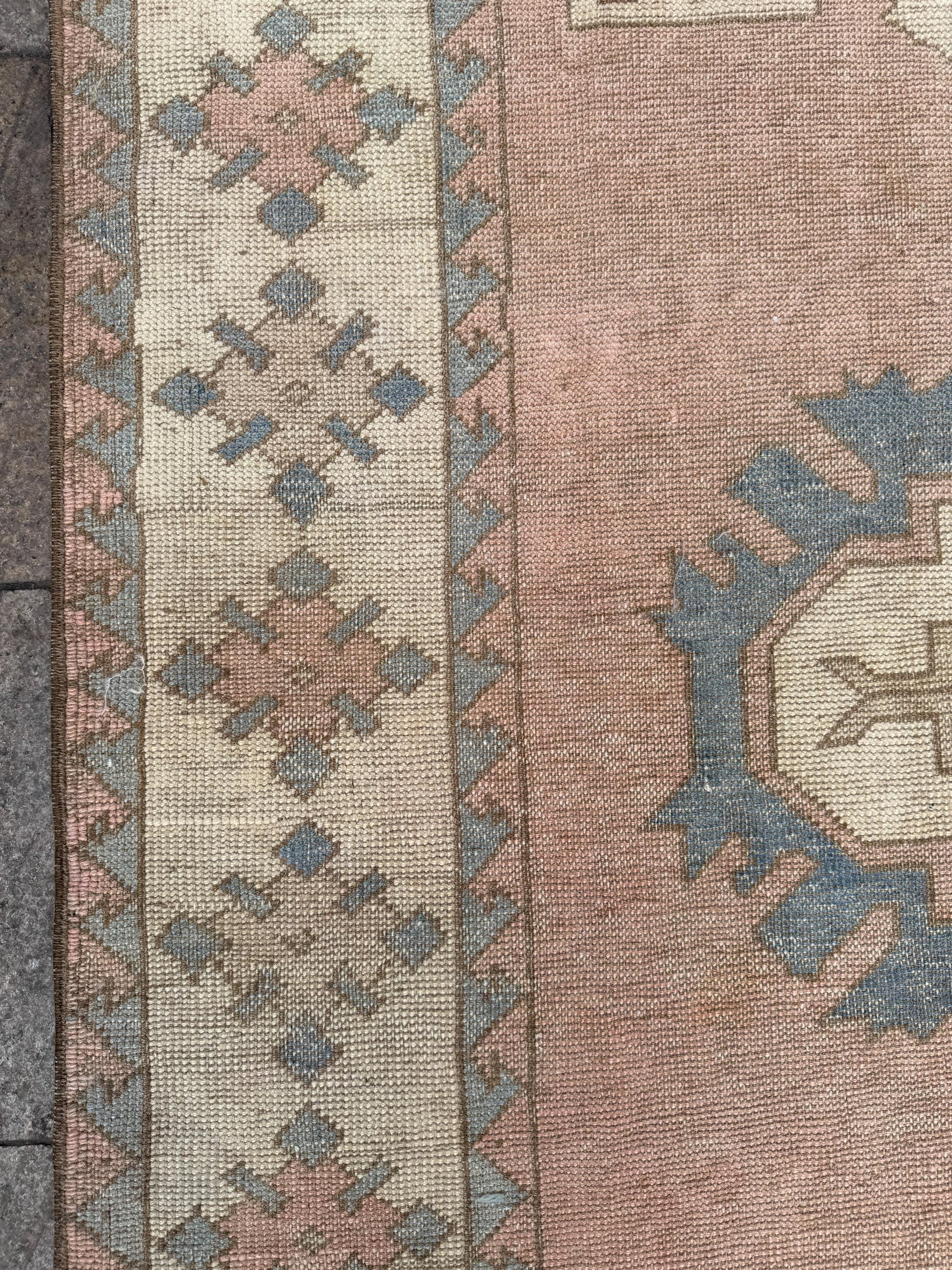 5'7"x9'3" feet Vintage Turkish Anatolian Rug,Pink Color Rug,585