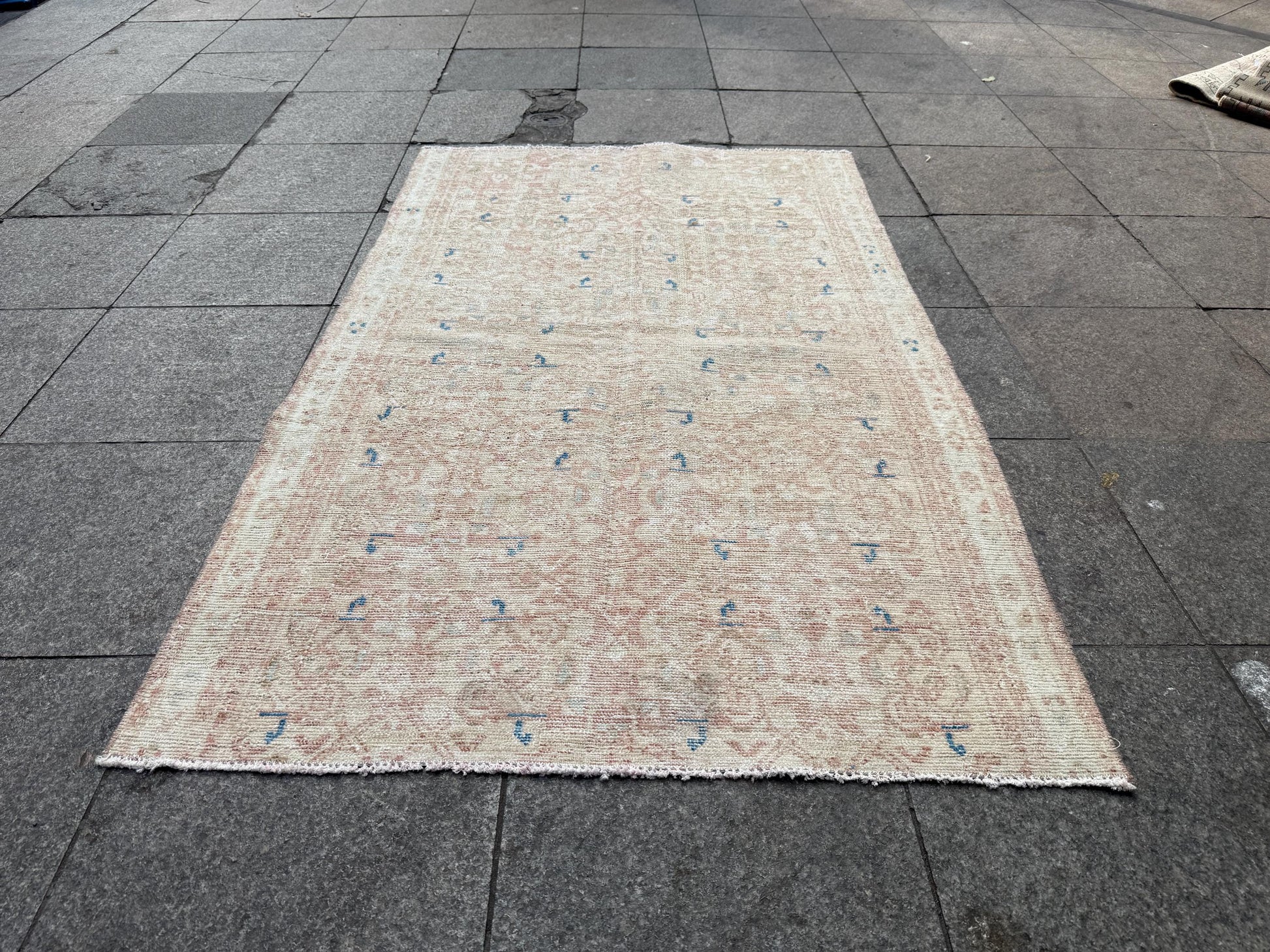 3'6"x5'8" feet  Vintage Turkish Anatolian Rug,Beige Color Rug,590