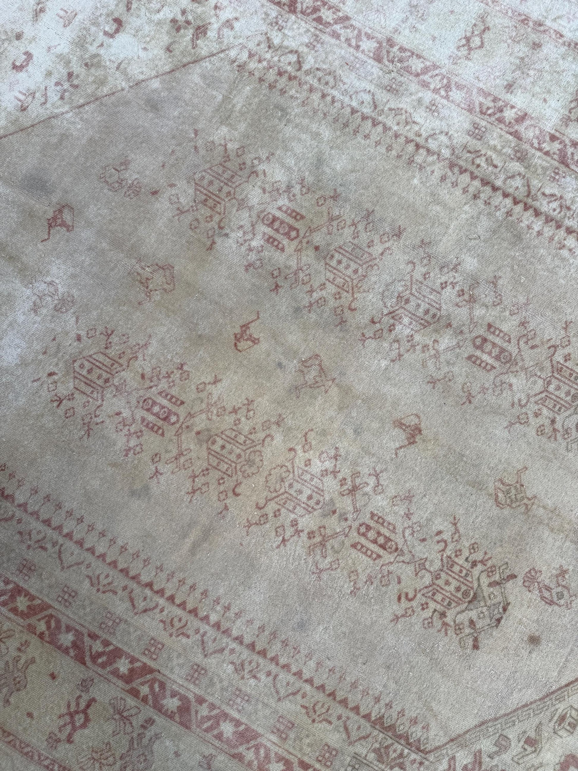 6'6"x9'4" feet Vintage Turkish Anatolian Rug,Beige Color Rug,591