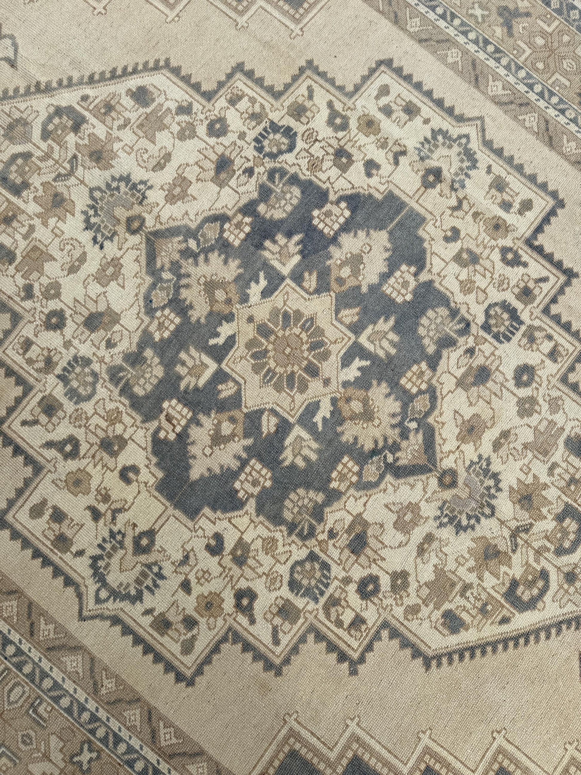 6'8"x11'6" feet Vintage Turkish Anatolian Rug,Blue Color Rug,787