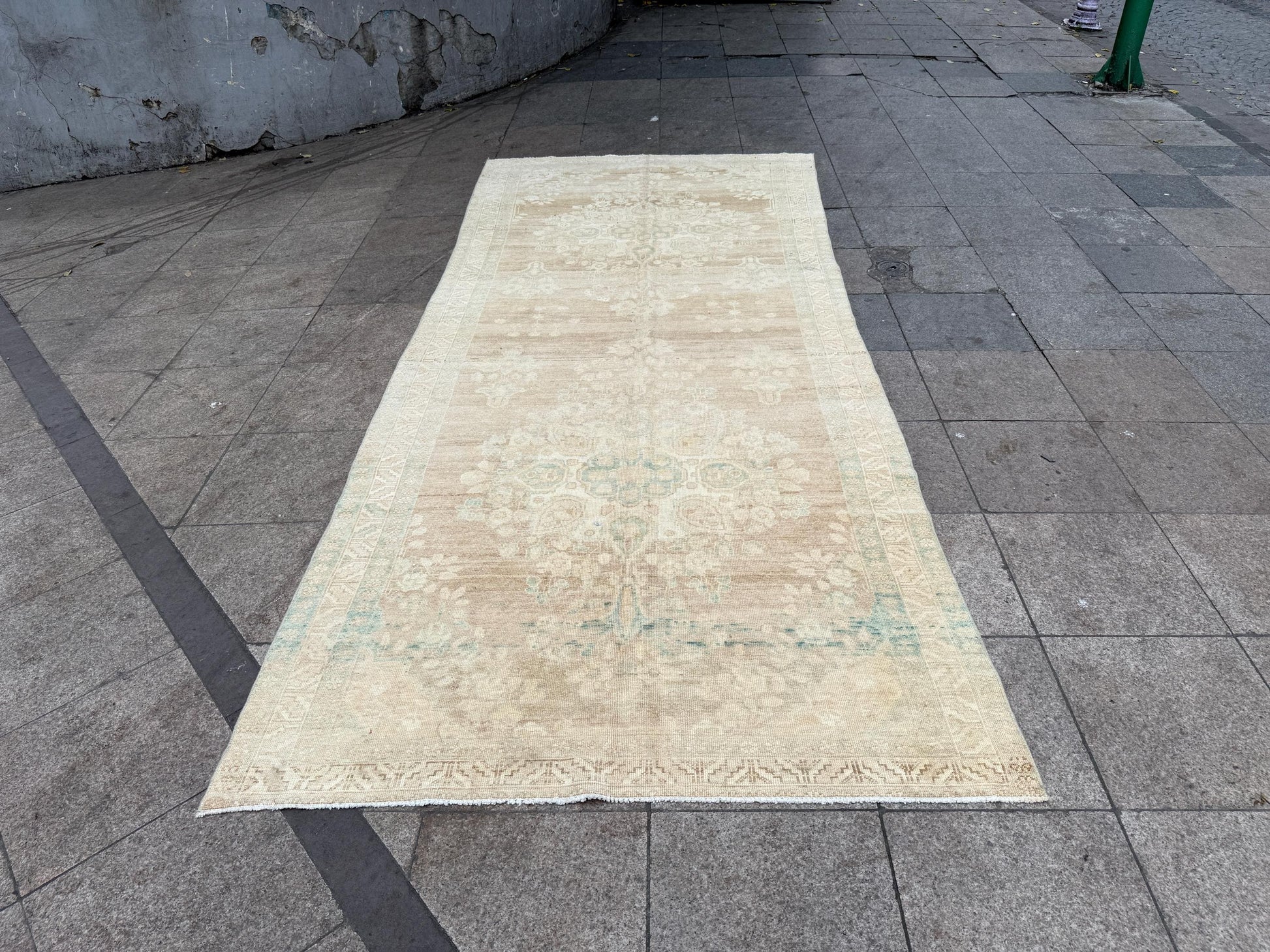 5'x11'6" feet Vintage Turkish Anatolian Rug,Blue Color Rug,018