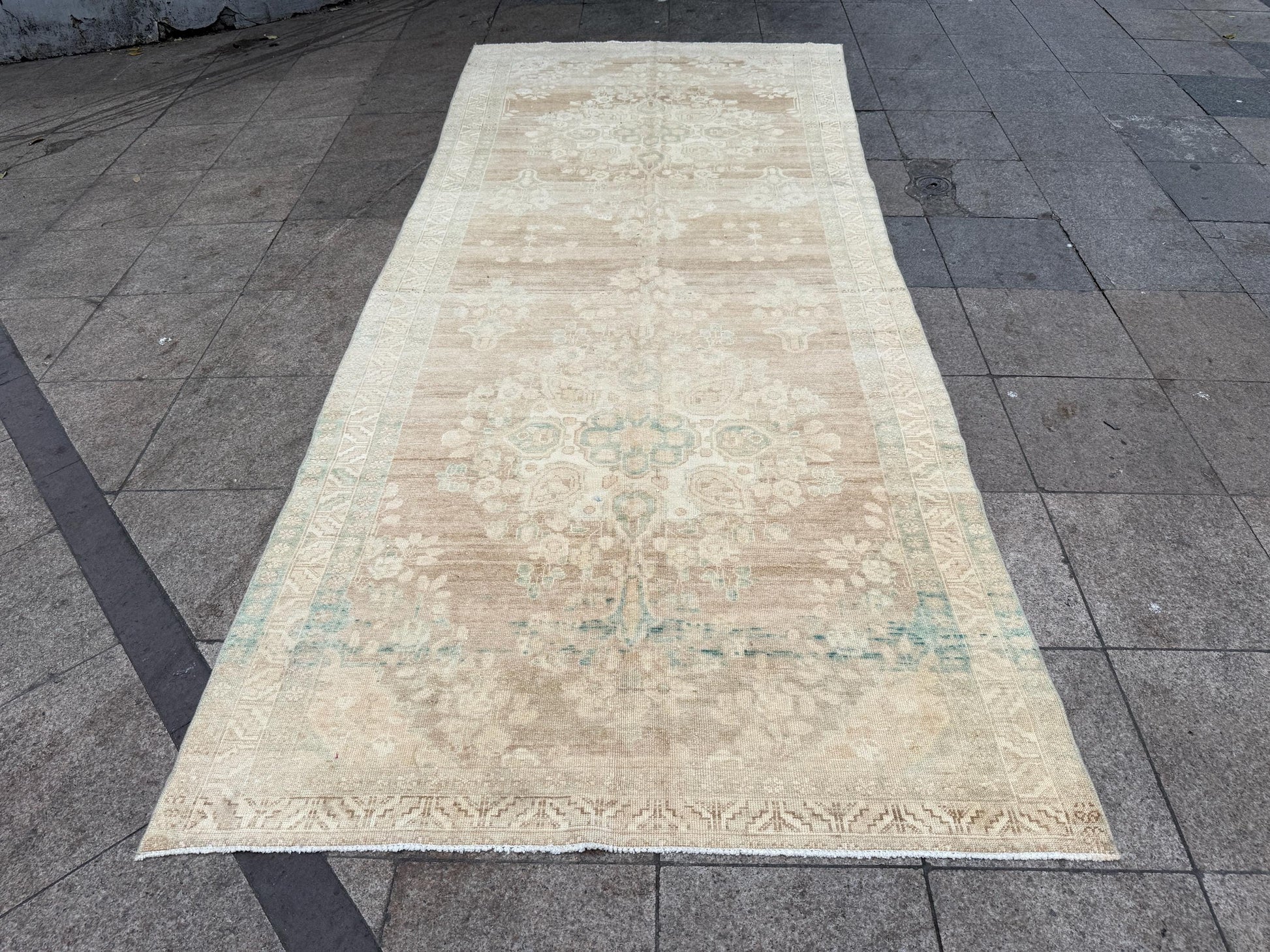 5'x11'6" feet Vintage Turkish Anatolian Rug,Blue Color Rug,018