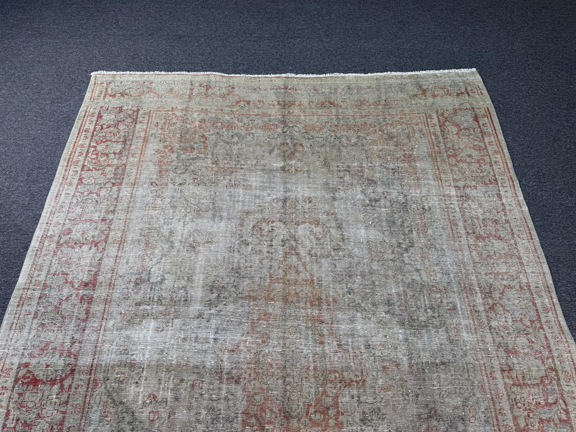 6'9"x10'9" feet Vintage Turkish Anatolian Rug,Beige Color Rug,24