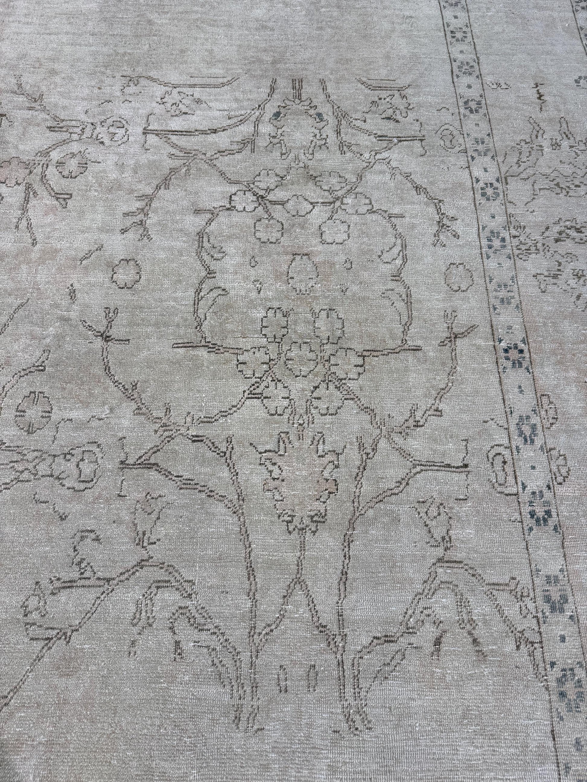 8'x12'3" feet Vintage Turkish Anatolian Rug,Beige Color Rug,23