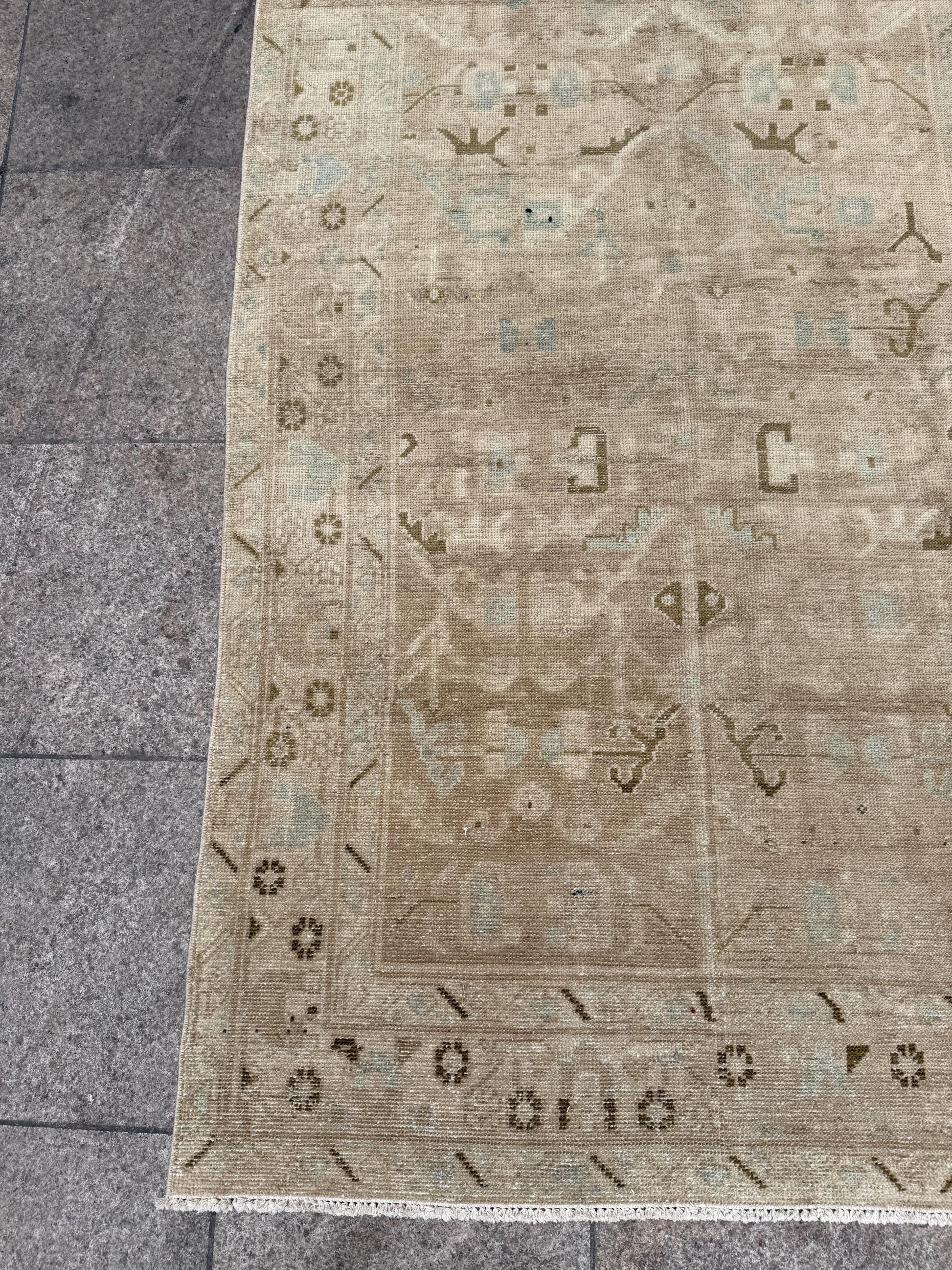 3'9"x10' feet Vintage Anatolian Wool Runner Rug,Natural Color Rug ,29