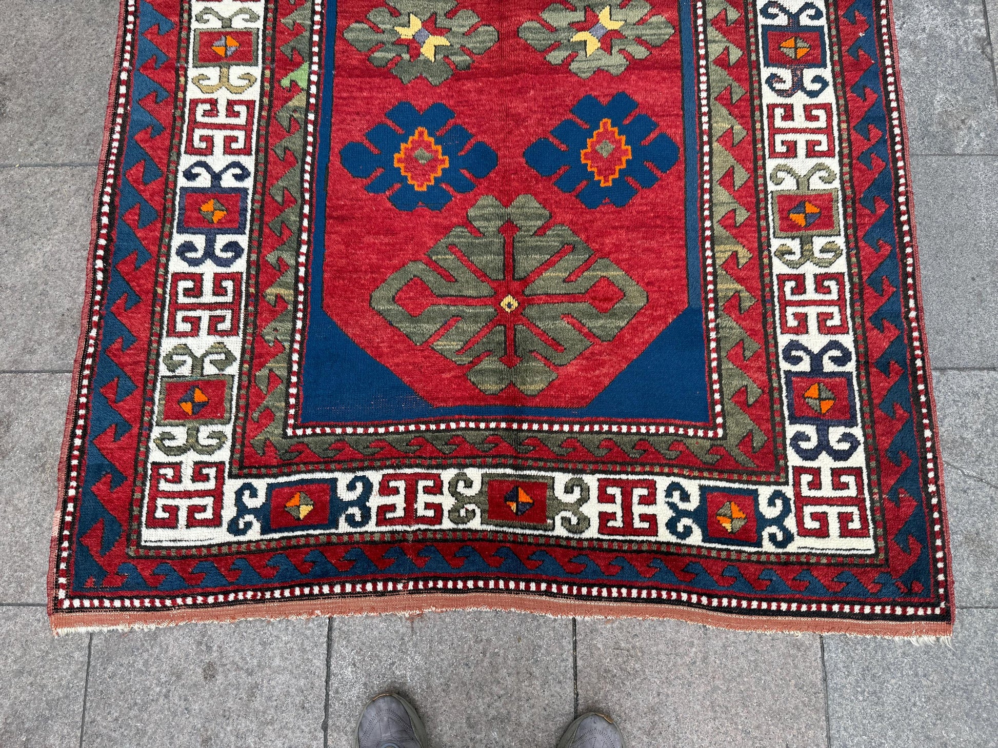 5'x7'11" feet Vintage Turkish Anatolian Rug,Red Color Rug,62