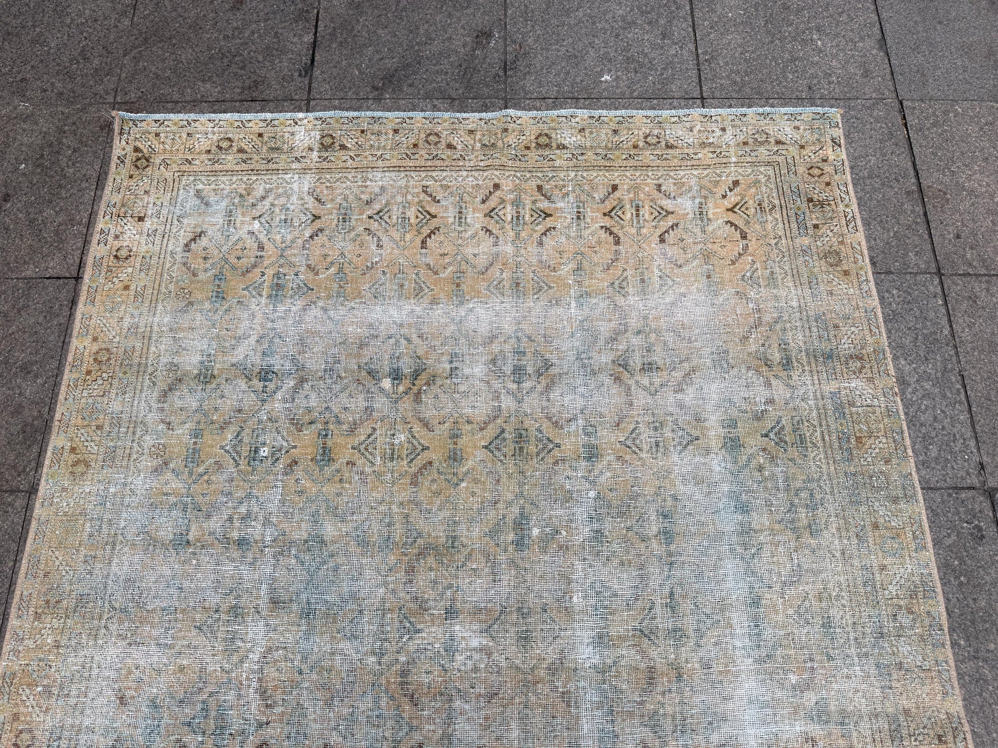 4'10"x6'10" feet  Vintage Turkish Anatolian Rug,Beige Color Rug,75