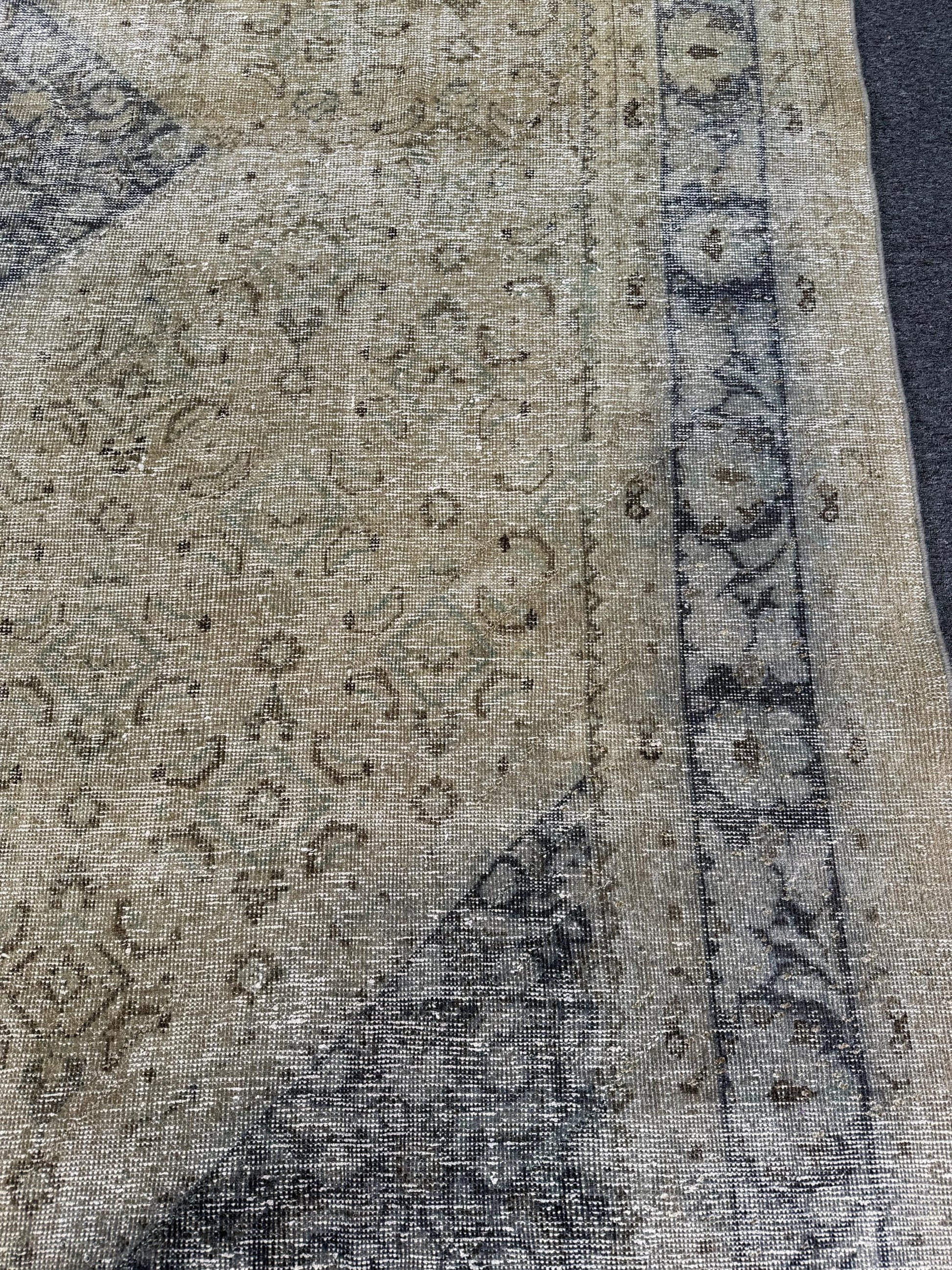 9'4"x12'9" feet Vintage Turkish Anatolian Rug,Beige Color Rug,112