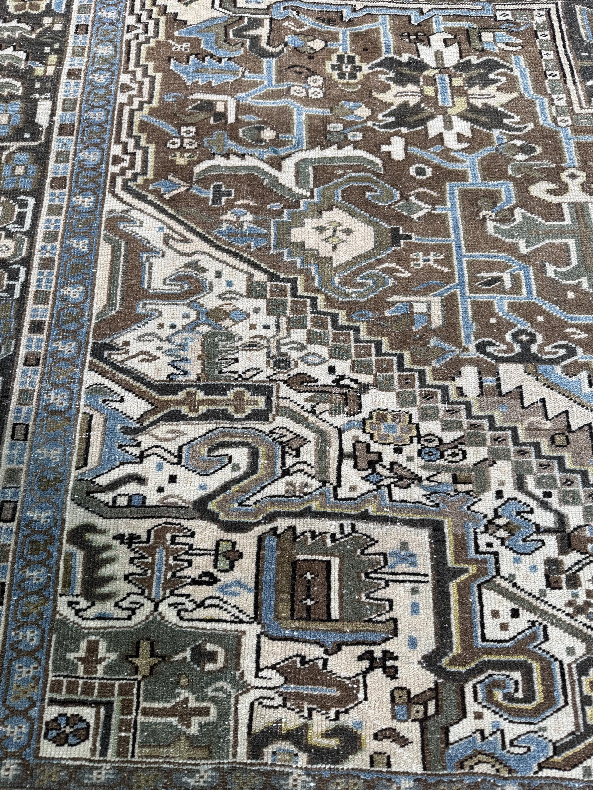 9'6"x12'8" feet Vintage Turkish Anatolian Rug,Beige Color Rug,113