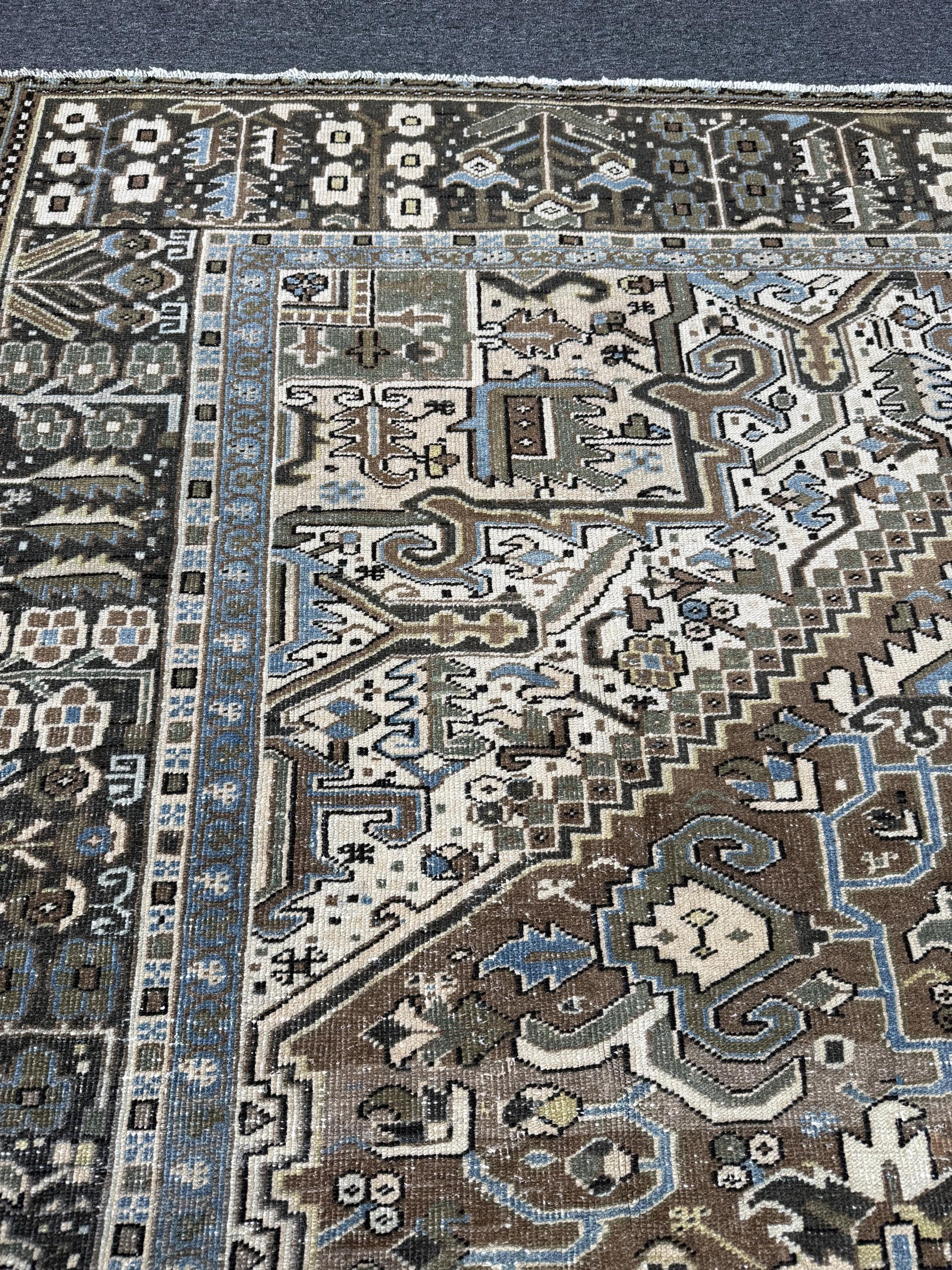 9'6"x12'8" feet Vintage Turkish Anatolian Rug,Beige Color Rug,113