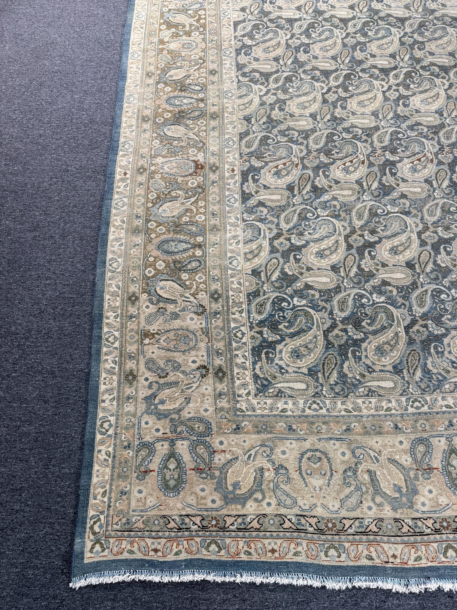 9'9"x12'4" feet Vintage Turkish Anatolian Rug,Blue Color Rug,115