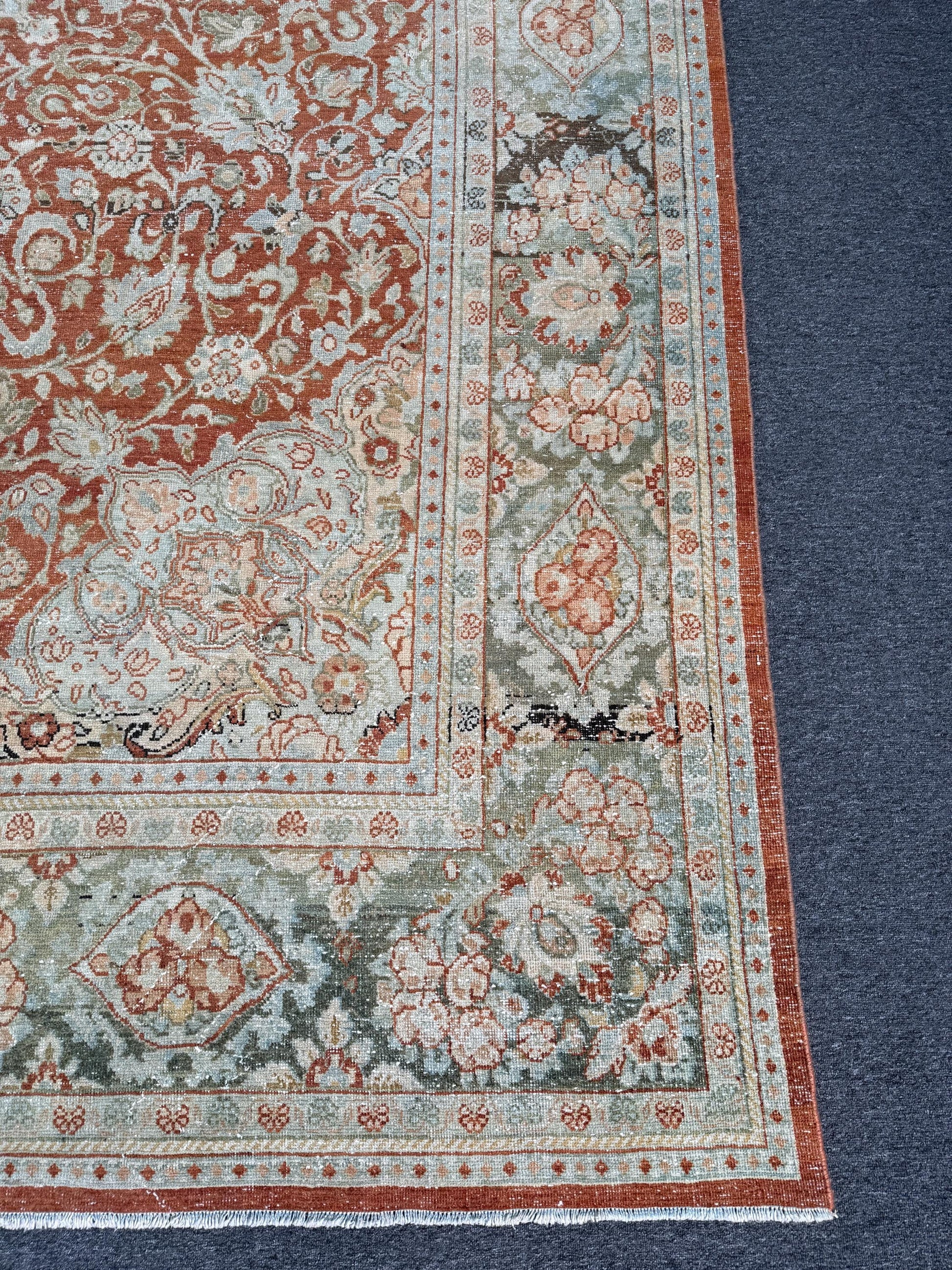 10'5"x14' feet Vintage Turkish Anatolian Rug,Brick Color Rug,118