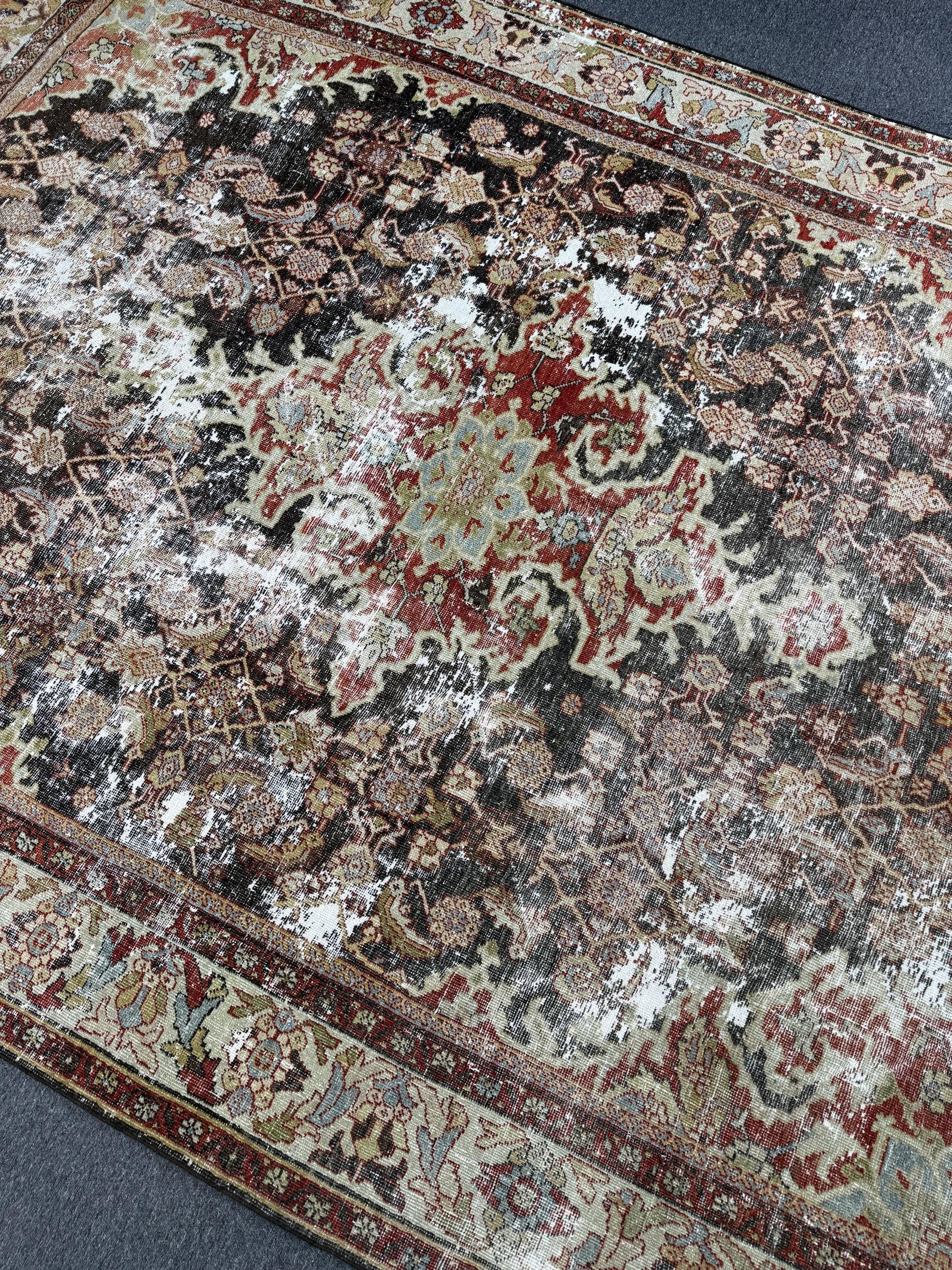 8'3"x11'1" feet Vintage Turkish Anatolian Rug,Natural Color Rug,120